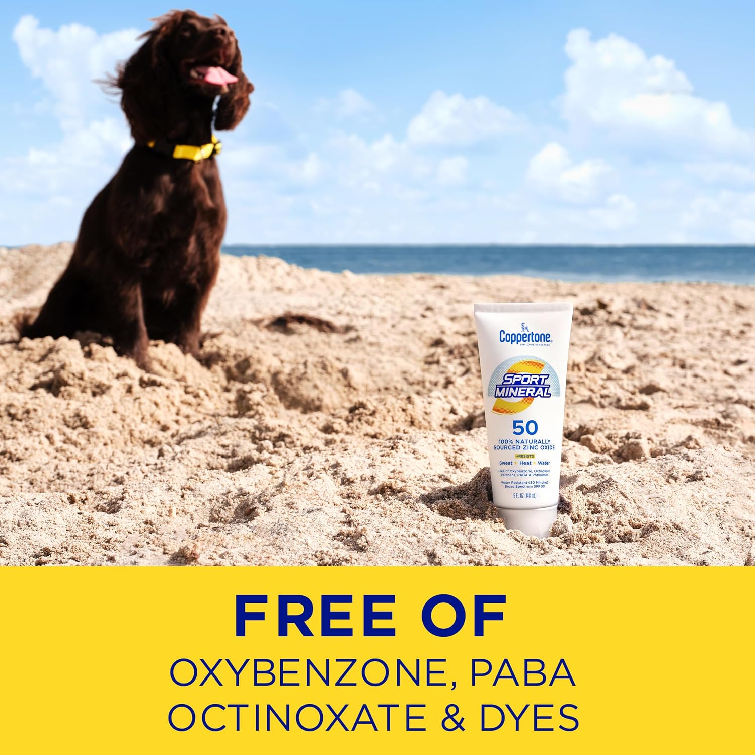 Coppertone SPORT Sunscreen Lotion SPF 30, 7 FL OZ | Sunscreen Lotion with Vitamin E, Sweat, Heat and Water Resistant, PABA, Oxybenzone, Octinoxate, Paraben and Dye Free