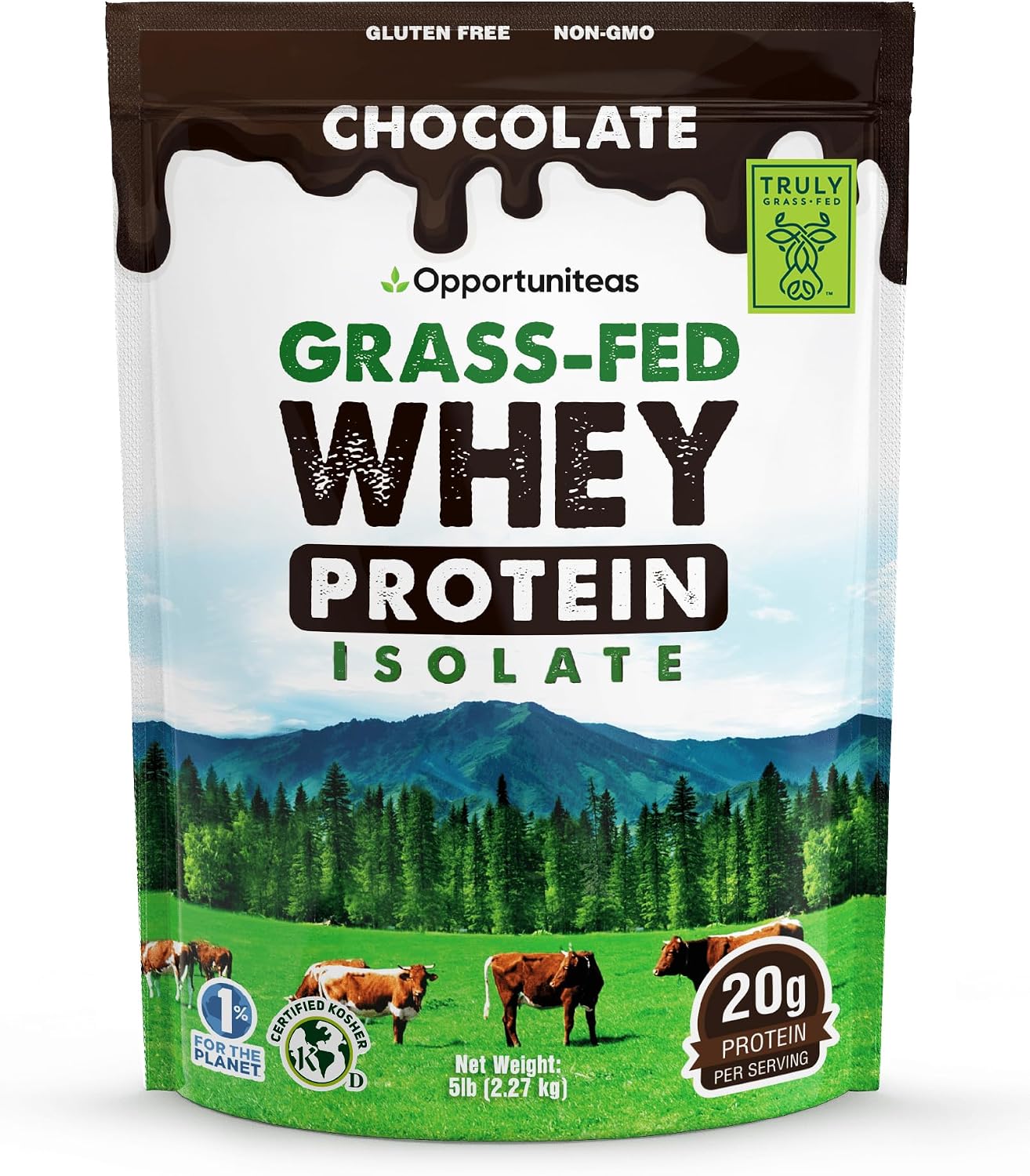 Unflavored Grass Fed Whey Isolate Protein Powder, 1 lb | Isolated, Flavorless Whey made with 100% GrassFed Hormone-Free Milk, It's Unsweetened, Cold-Pressed and Heavy-Metal Tested