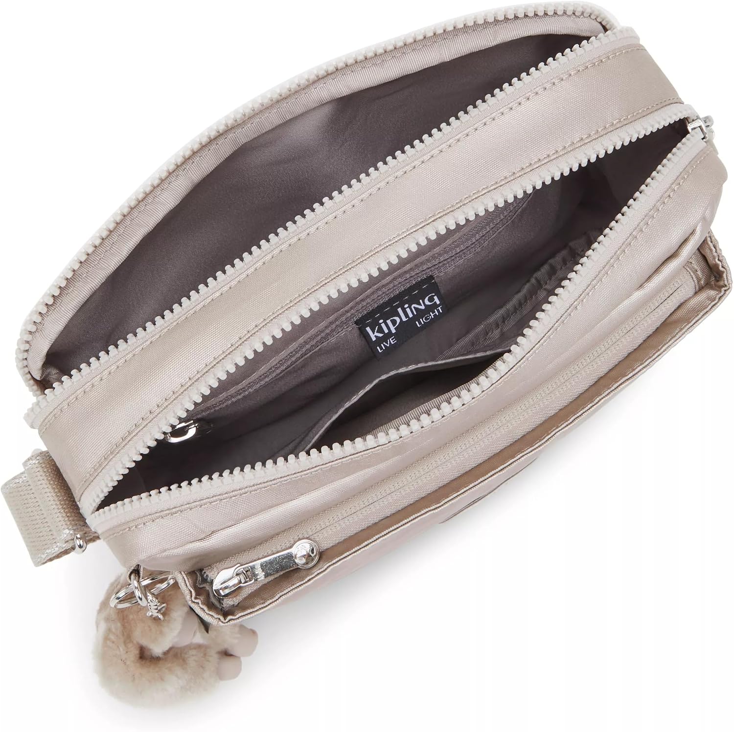 Kipling Women’s Abanu Medium Crossbody Bag, Lightweight, Adjustable Nylon Waist Pack with Multi-Compartment Zip Pockets
