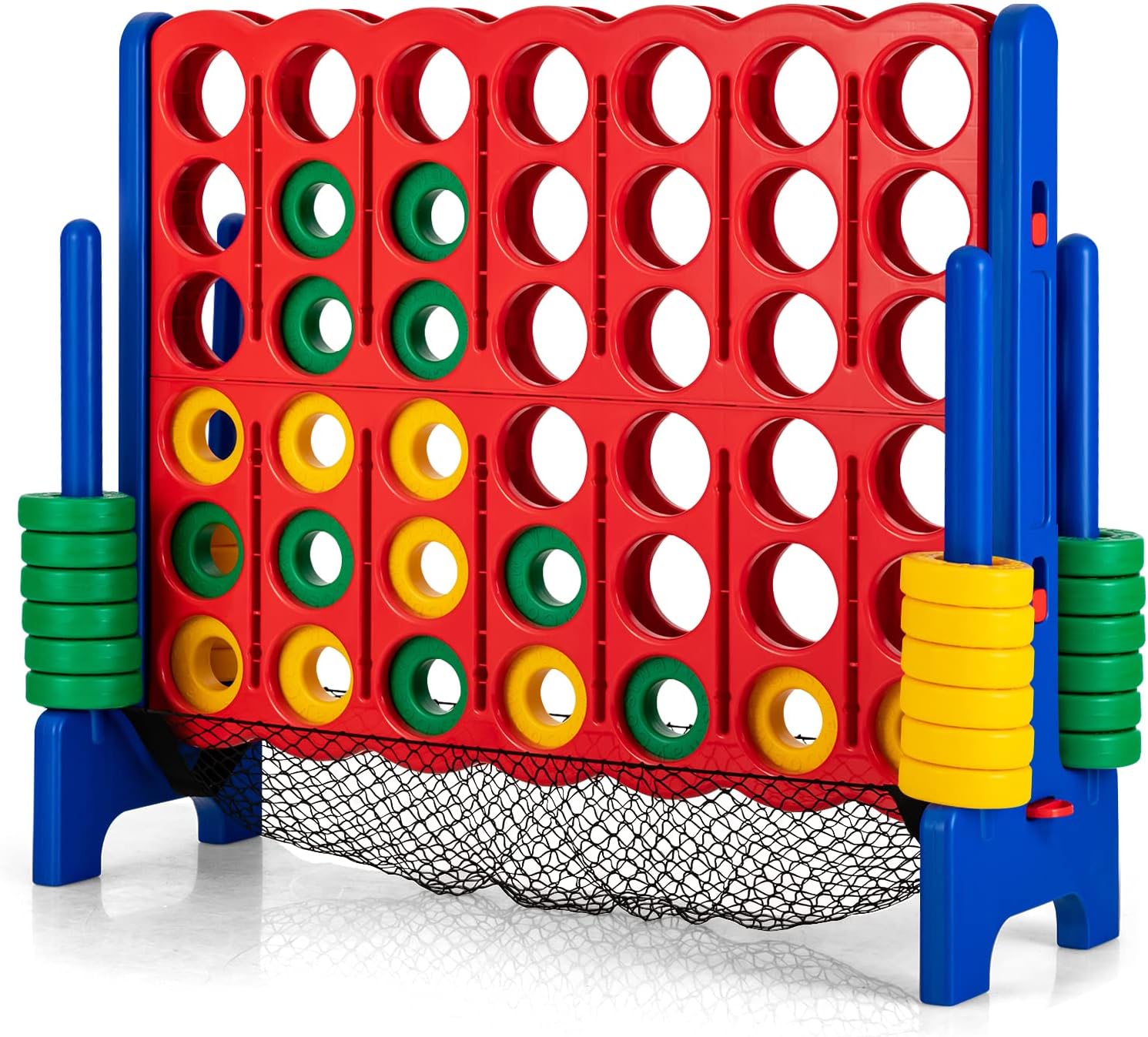 Costzon Giant 4-in-A-Row, Jumbo 4-to-Score Giant Game Set for Kids & Adults, Indoor Outdoor Yard Connect Game