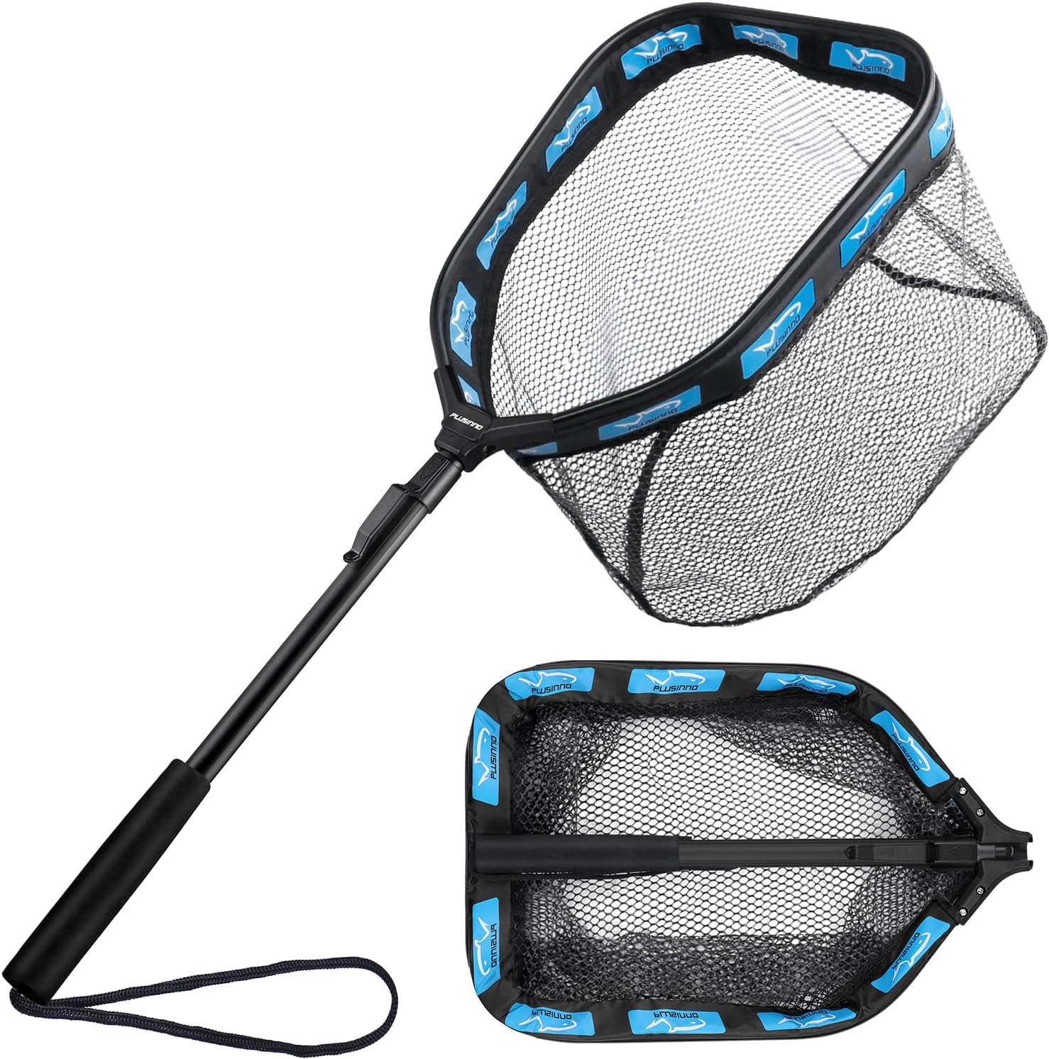 PLUSINNO Floating Fishing Net for Steelhead, Salmon, Fly, Kayak, Catfish, Bass, Trout Fishing