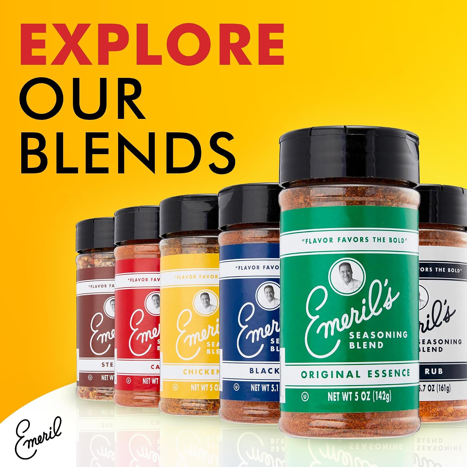 Emeril Lagasse 5 Oz, 3-Pack and 6-Pack Seasoning Blend: Original Essence, Cajun, Blackened, Chicken Rub, Steak Rub and Rib Rub Best Seasonings and Spices for Cooking (3PK - Chicken/Steak/Rib Rub)