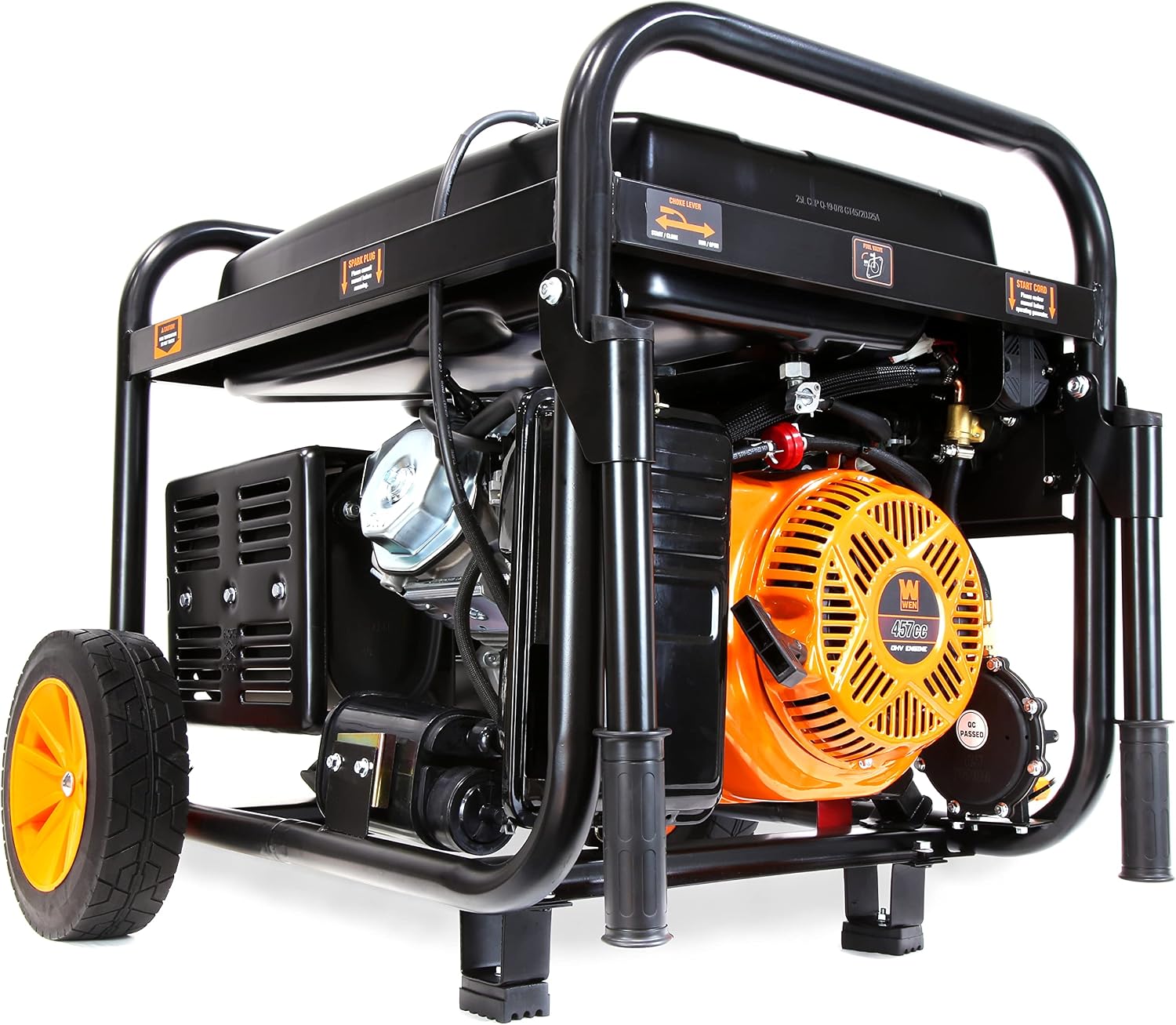 WEN 11,000-Watt 120V/240V Dual Fuel Portable Generator with Wheel Kit and Electric Start (DF1100T)