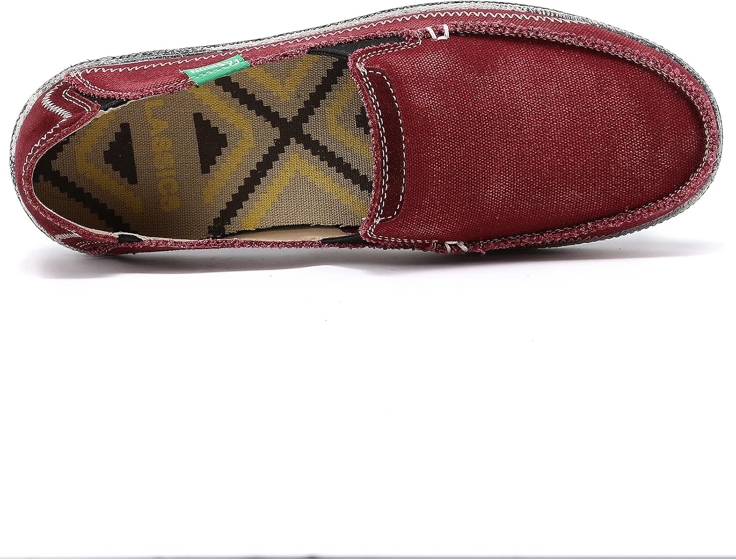 VILOCY Mens Slip on Deck Shoes Casual Canvas Loafers Beach Boat Shoes Zero Drop Vintage Flat