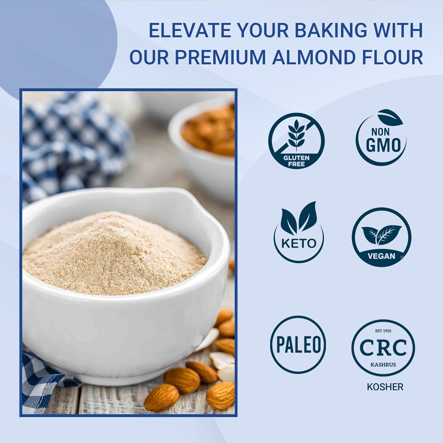 Wellbee's Almond Flour, Extra Fine, Gluten Free, Blanched, Low Carb, All Purpose, 5 lbs