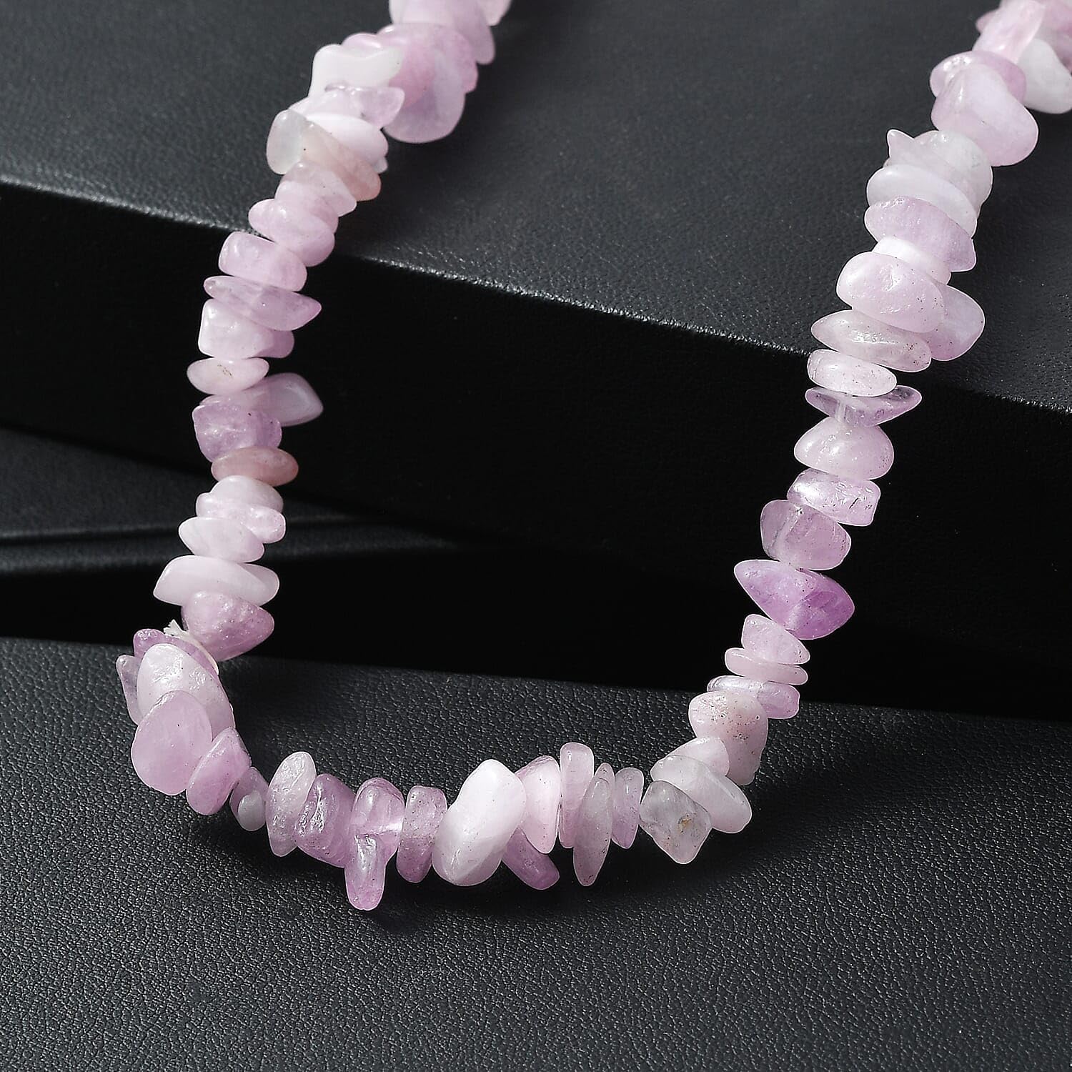 Kunzite 300.00 ctw Chips Necklace 24 Inches