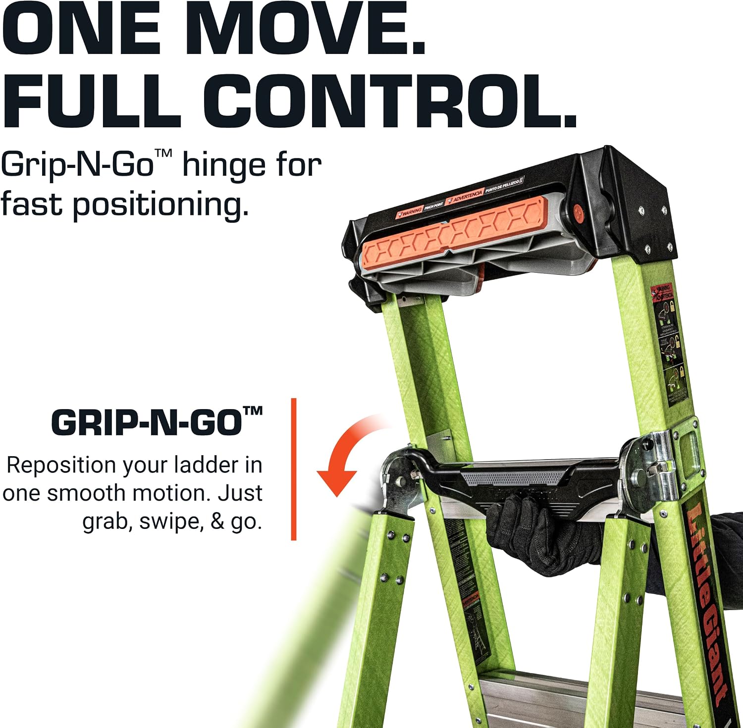 Little Giant King Kombo, 6 ft Fiberglass Multi-Position Ladder, 13906-001