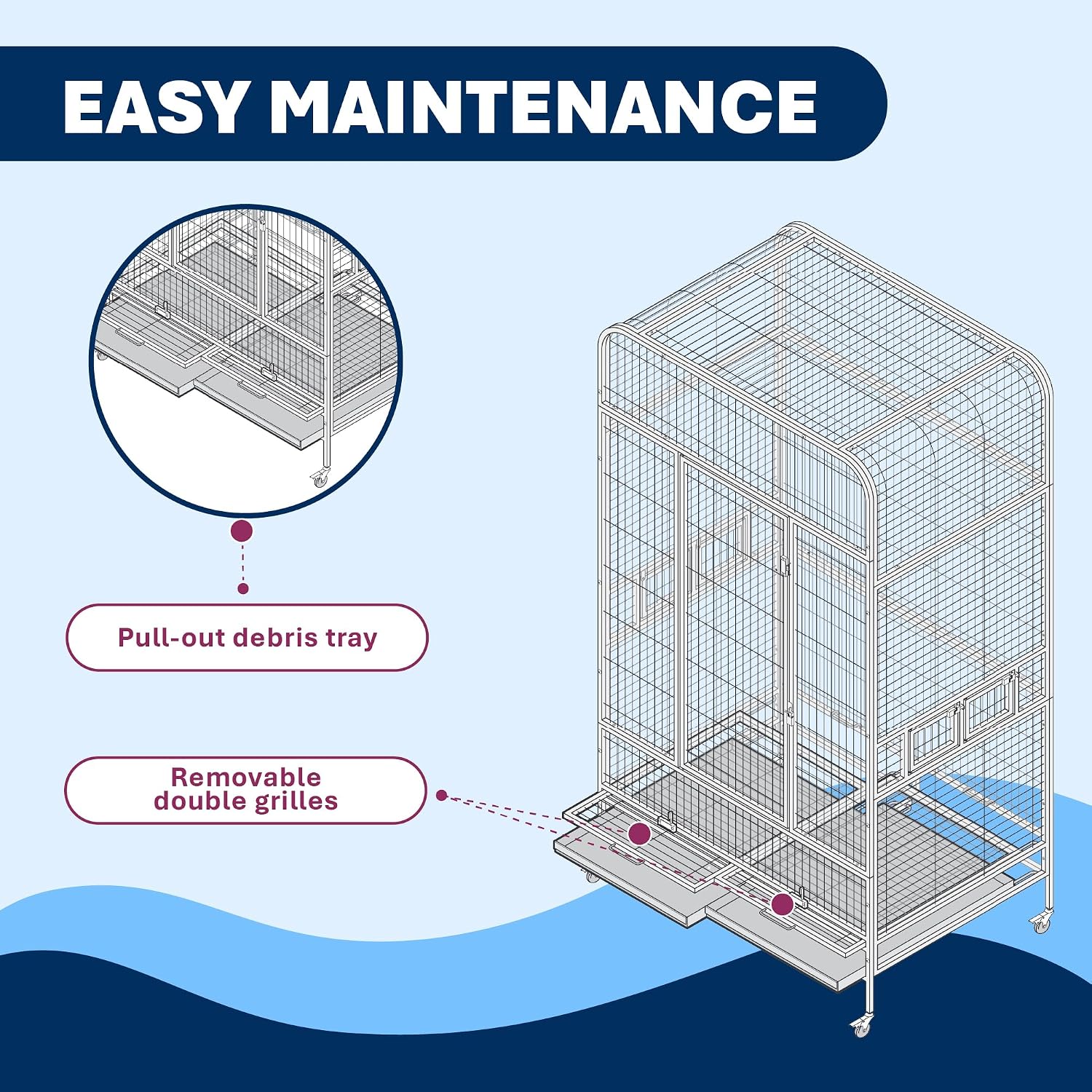 Prevue Pet Products Imperial Extra Large Stainless Steel Bird Cage