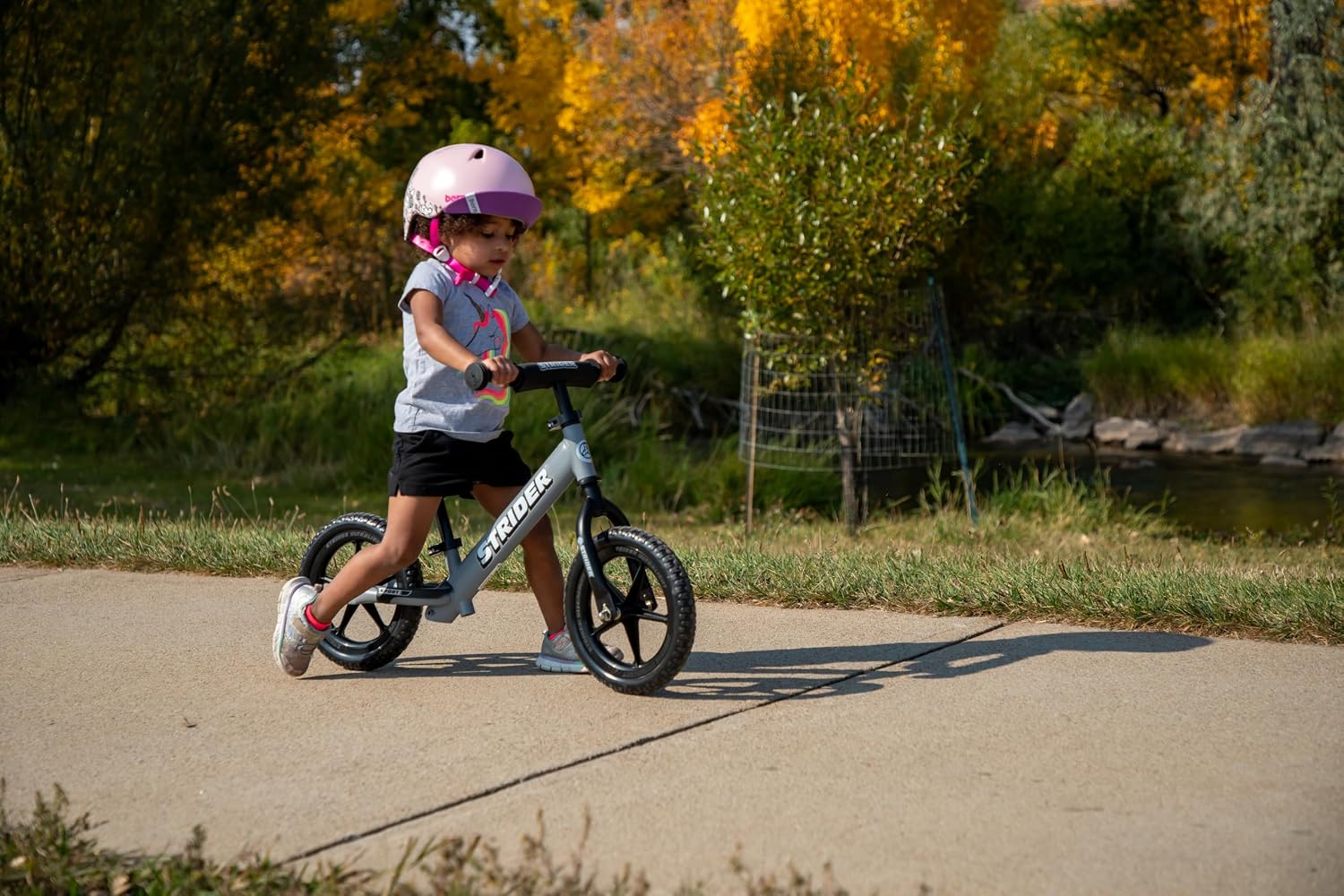 Strider 12 Sport Bike, Pink - No Pedal Balance Bicycle for Kids 1 to 4 Years - Includes Safety Pad, Padded Seat, Mini Grips, Flat-Free Tires -Easy Assembly, Tool-Free Adjustments | No-Pedal Balance Bike for Toddlers, Safety Pad, Adjustable Seat and Handl…