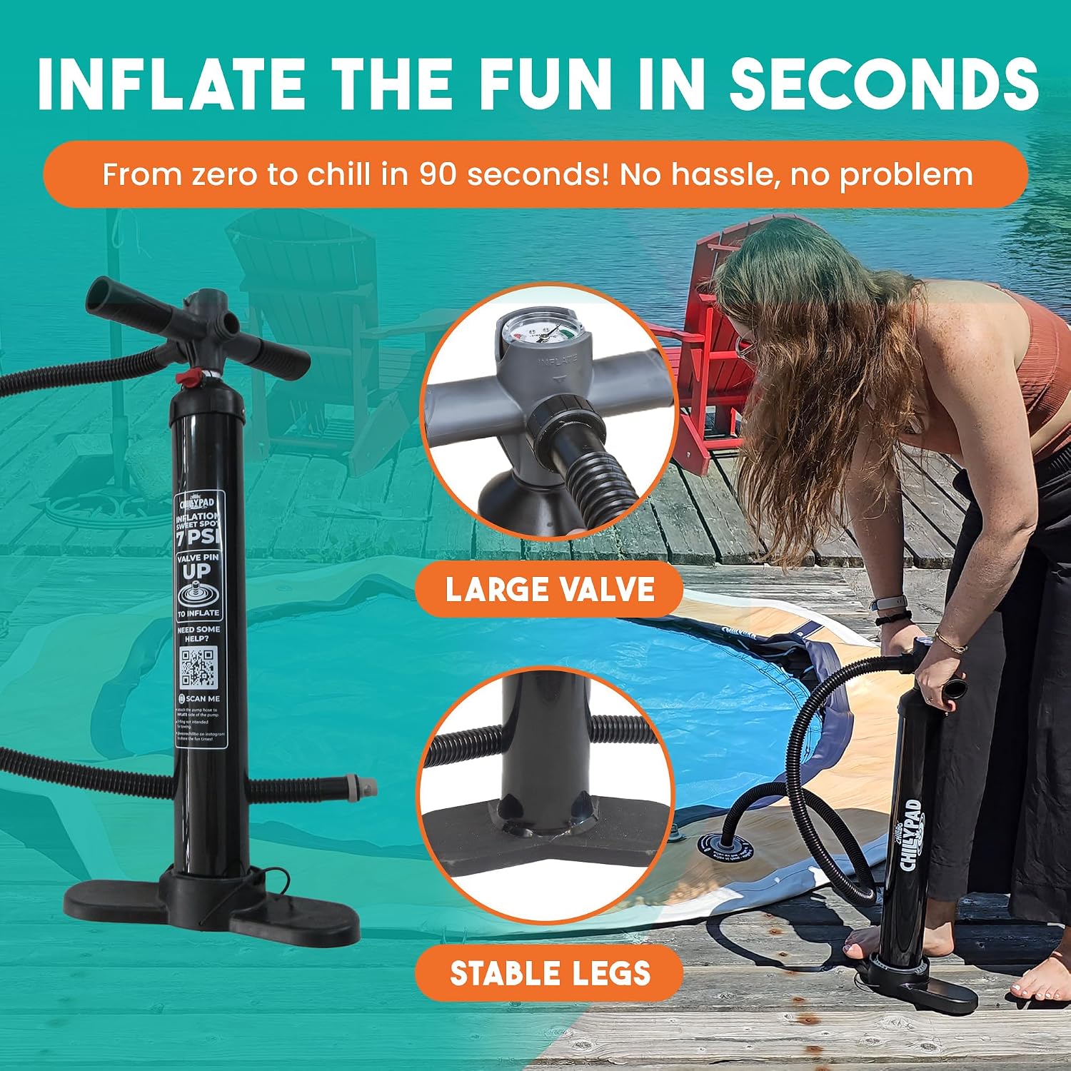 Chillbo Shwaggins, Inflatable Beach Lounger, Inflatable couches