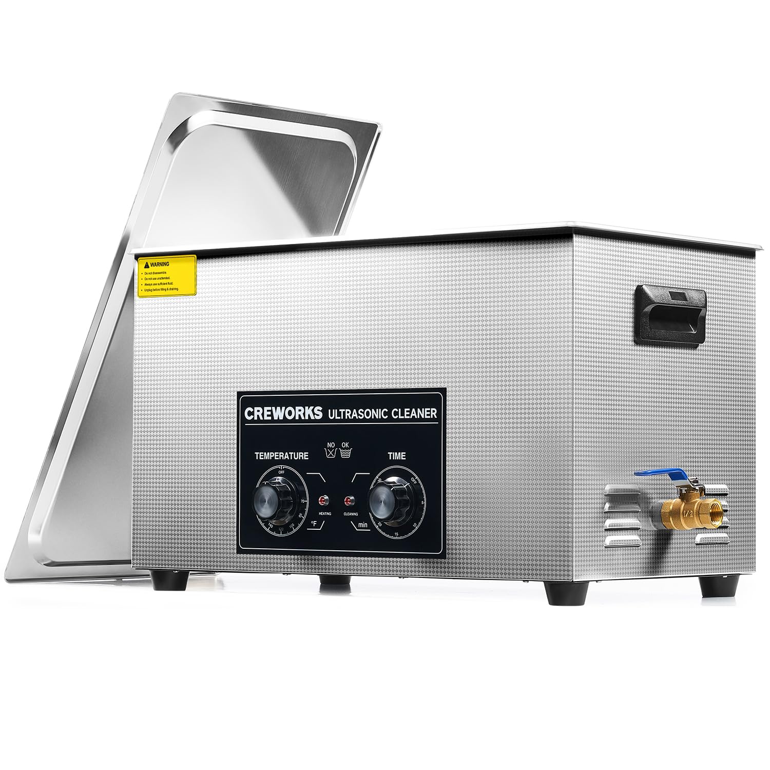 CREWORKS 3.2L Ultra Sonic Cleaning Machine - 120W Cavitation 100W Heat