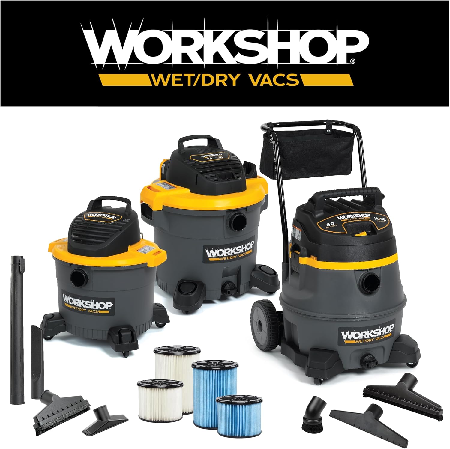 WORKSHOP Wet/Dry Vacs WS17802A 1-7/8-in. Crevice Tool Vacuum Attachment | Reaches into Tight Spaces and Crevices, For WORKSHOP Shop Vacuum Cleaners, Fits 1-7/8-inch Extension Wands and Hoses
