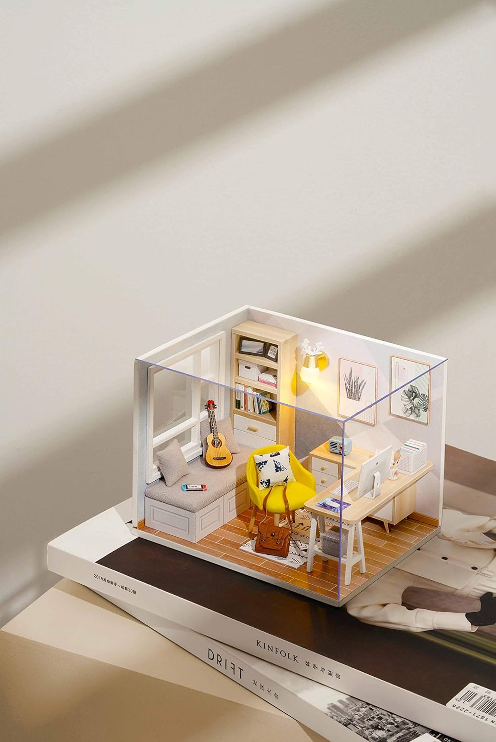 CUTEROOM DIY Doll Room Miniature Furniture Wooden House Kit-Study Room