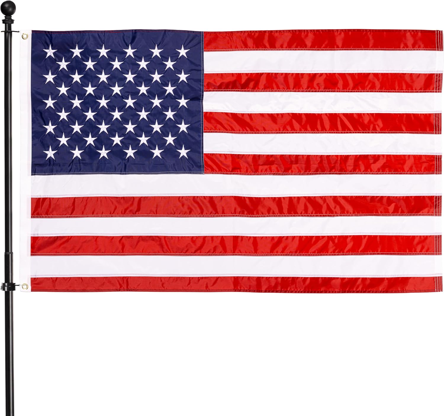 Evergreen American Flag 12x18 Double Sided | Patriotic House Flags For Outside Outdoor | Small American Flag Garden Size | Embroidered Stars and Stripes | USA Residential or Commercial