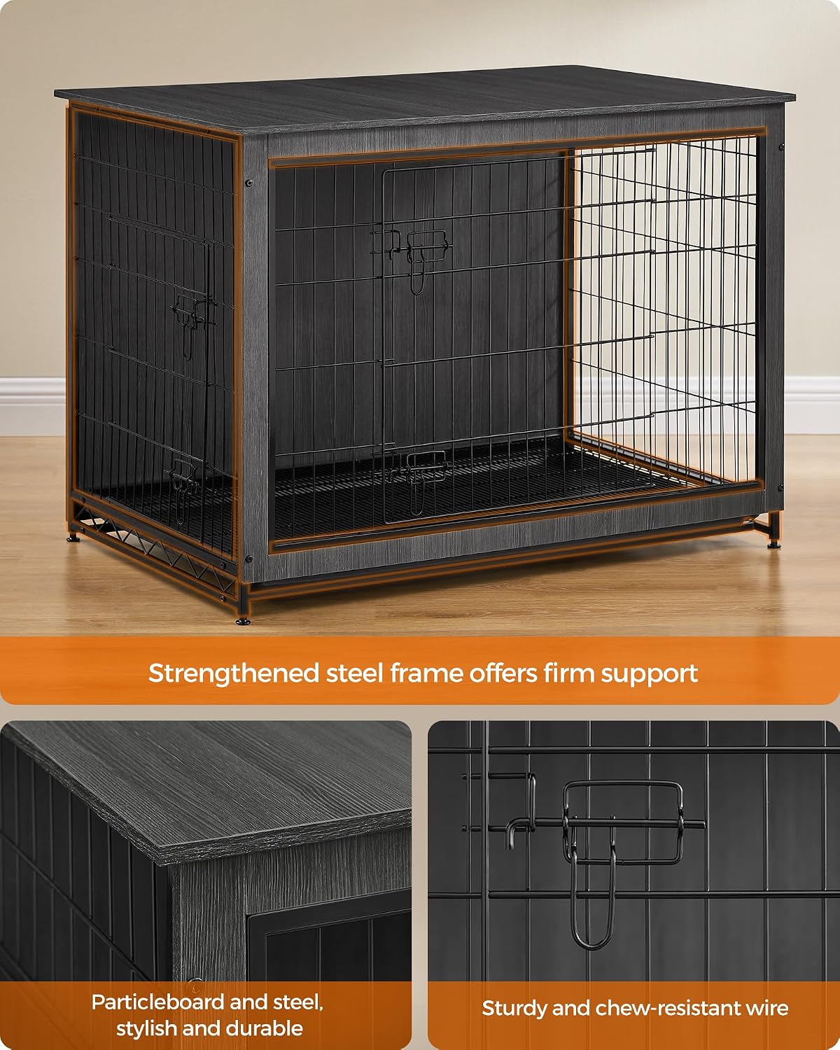 Feandrea 27.2" Dog Crate Furniture, Indoor Dog Kennel Side End Table
