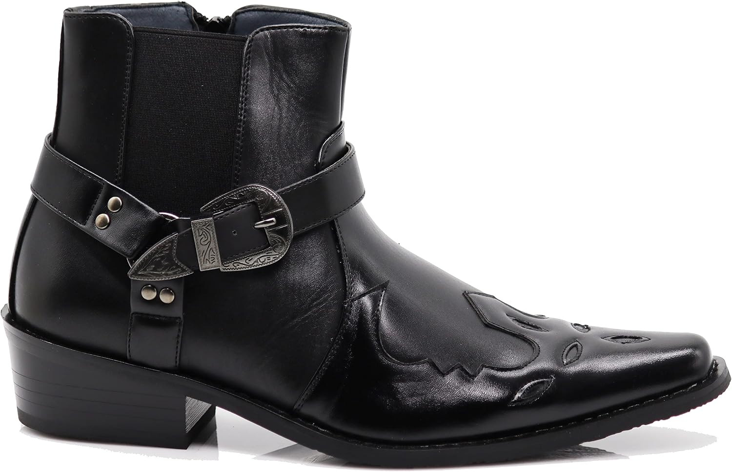 Enzo Romeo WT11 Men's Western Cowboy Motorcycle Ankle Boots