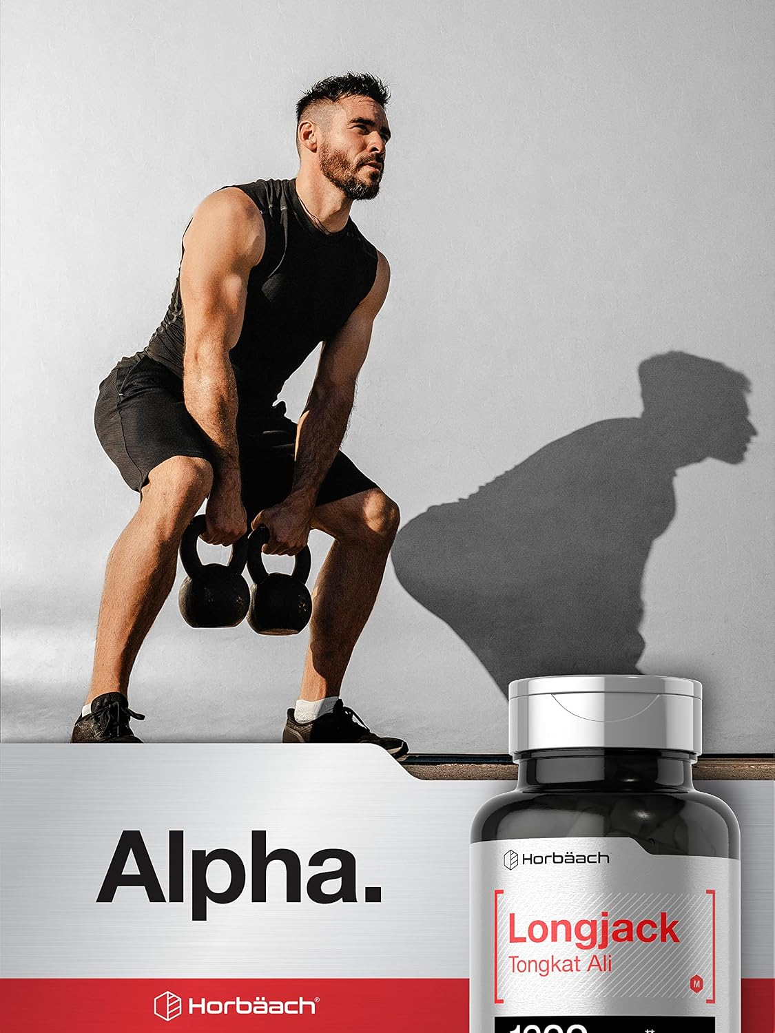 Horbäach Longjack Tongkat Ali for Men and Women | 120 Capsules | Extract Supplement | Maximum Strength Pills | Eurycoma Longifolia | Non-GMO and