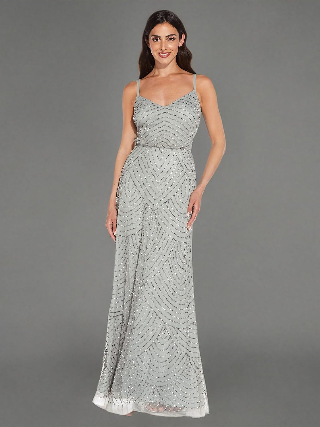 Adrianna Papell Women's Long Blouson Dress