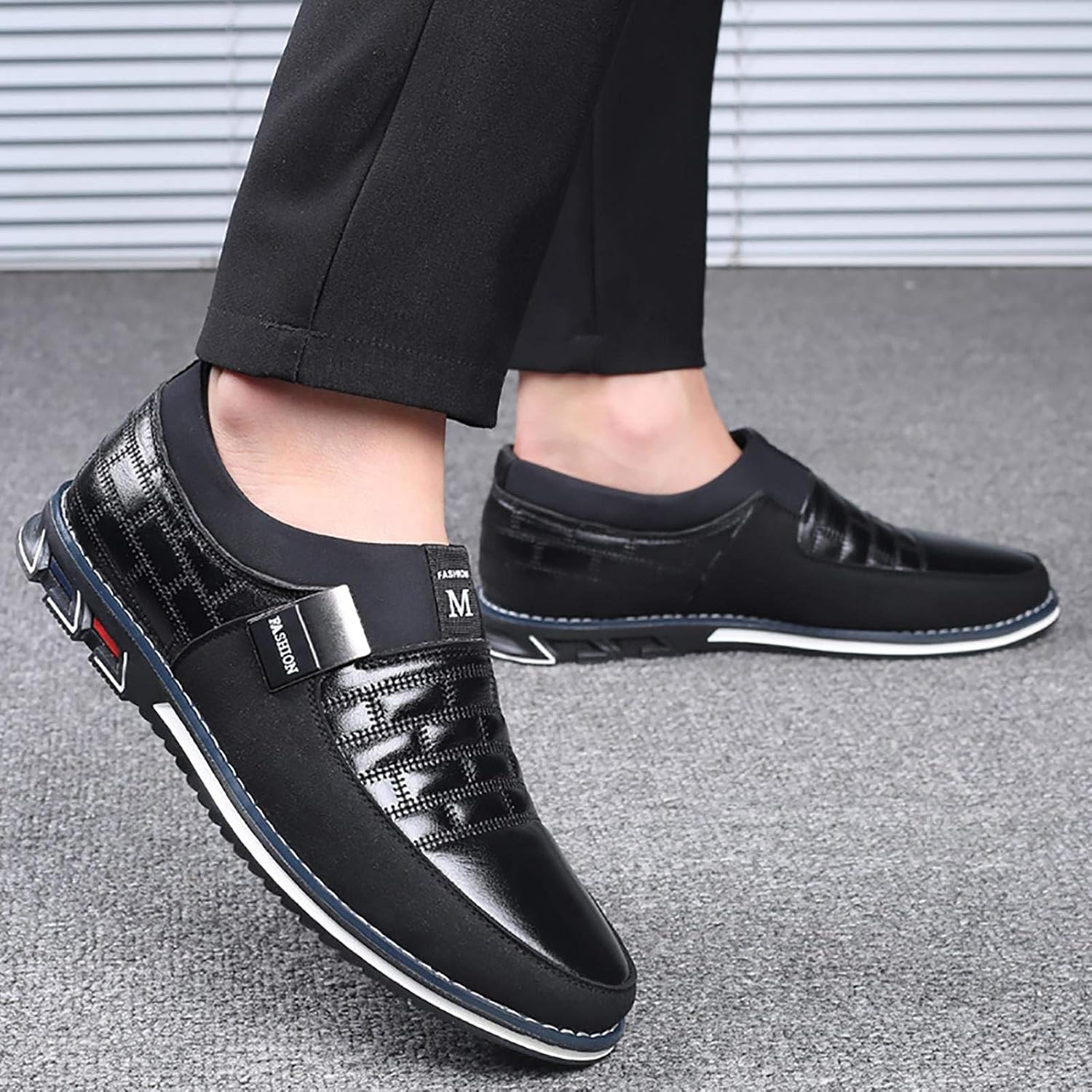 COSIDRAM Mens Casual Shoes Dress Sneakers Loafers Comfort Walking Shoes | Lightweight slip-on for hassle-free wear. Cloud-like comfort, sock-friendly fit for daily & semi-formal occasions.