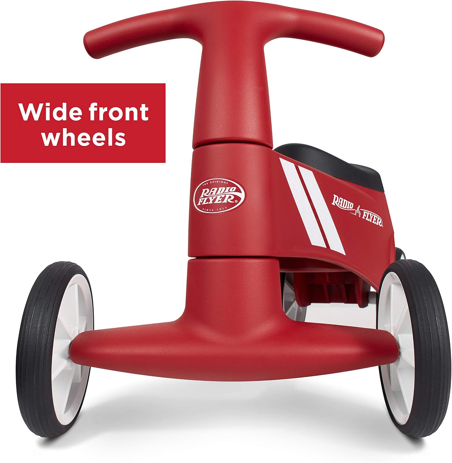 Radio Flyer Scoot About Sport Ride On, Toddler Ride On Toys, Front Steering | For Toddlers 1-3, Stable Wide-Set Front Wheels, Clear Kick Path