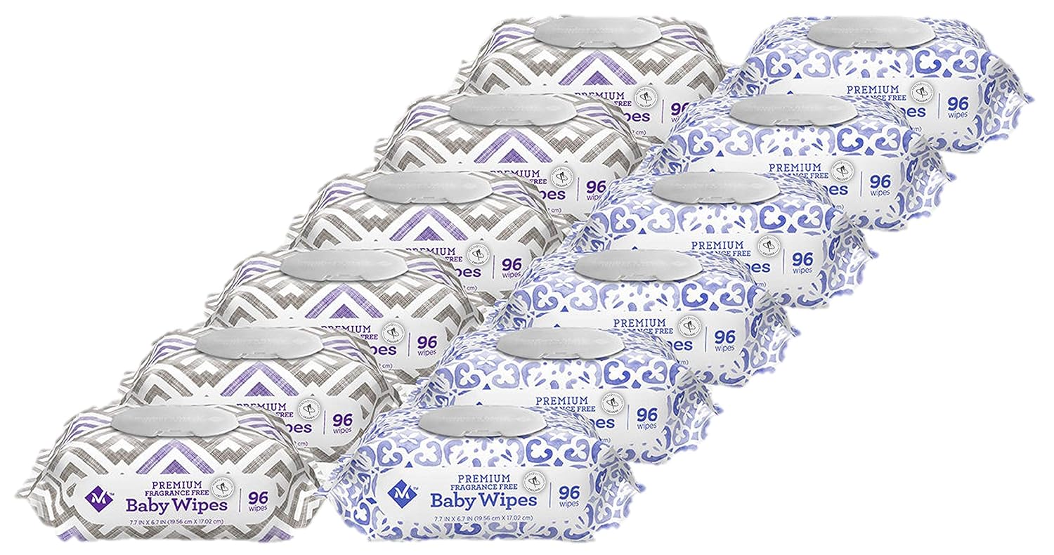 HAO M Mark Premium Fragrance Free Baby Wipes (1152 Count) W/Exclusive Moist Towelettes