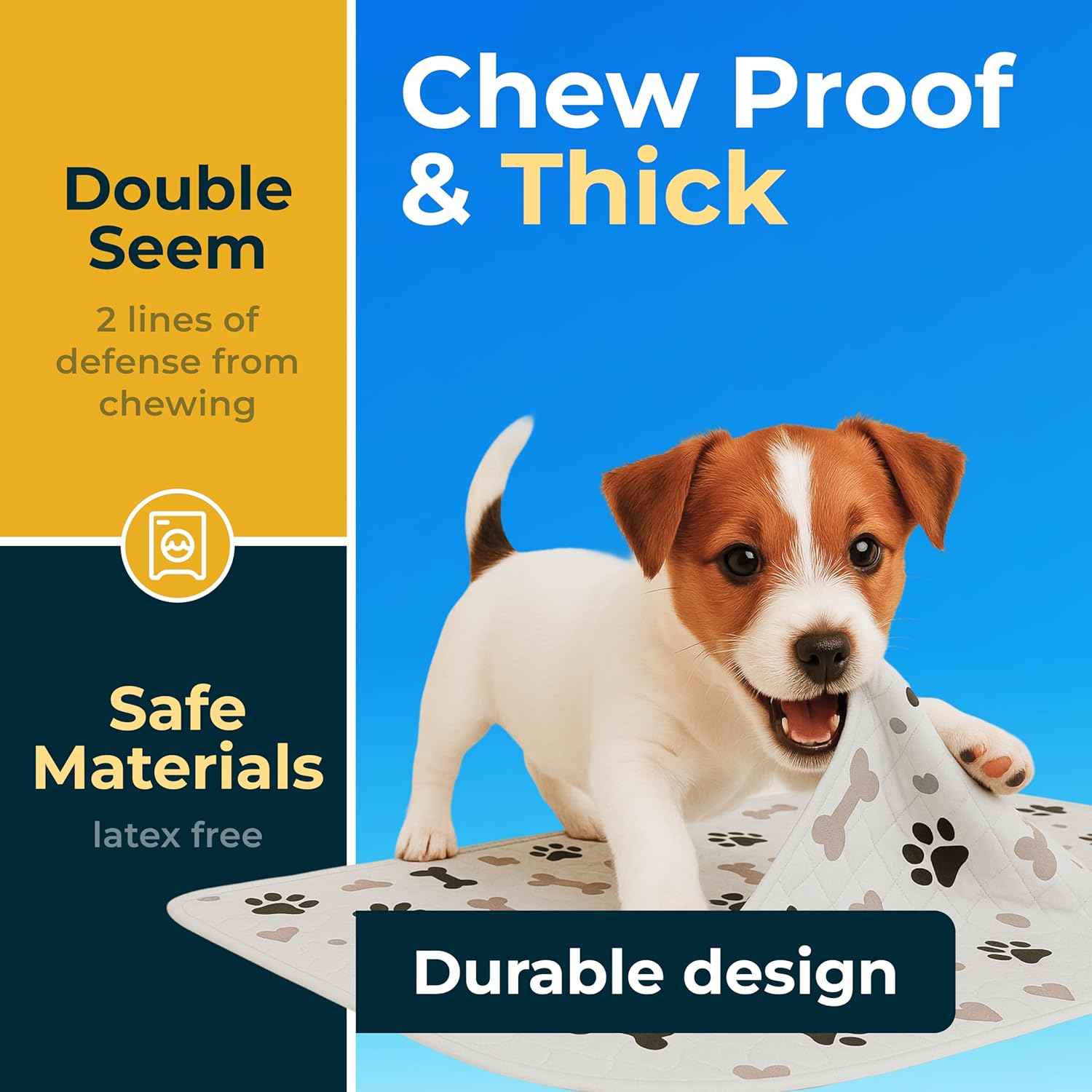 GREEN LIFESTYLE Washable Underpads - Large Pads for use as Incontinence Bed Pads, Reusable Pet Pads, Great for Dogs, Cats, Bunny