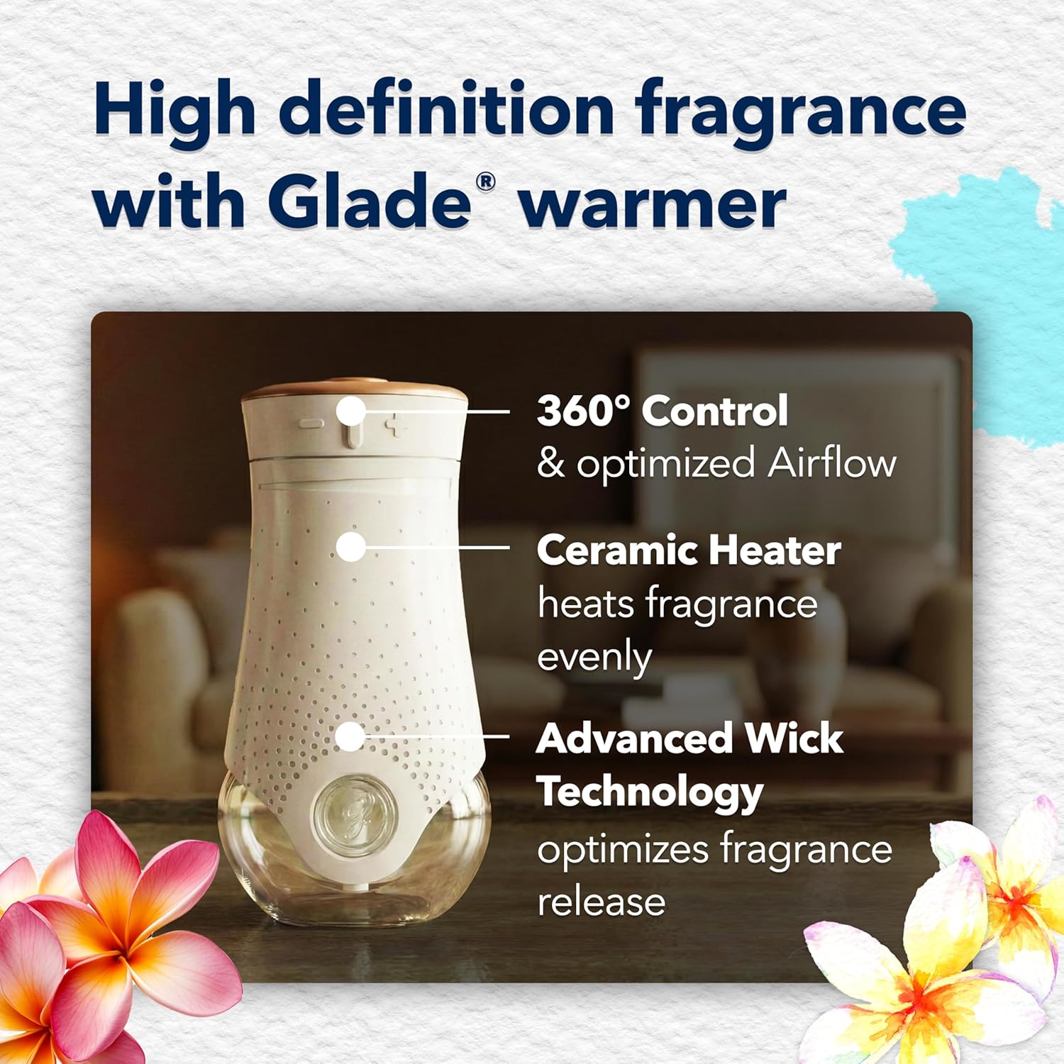 Glade PlugIns Refills Air Freshener, Scented and Essential Oils for Home and Bathroom, Tranquil Lavender & Aloe, 1.34 Fl Oz, 2 Count
