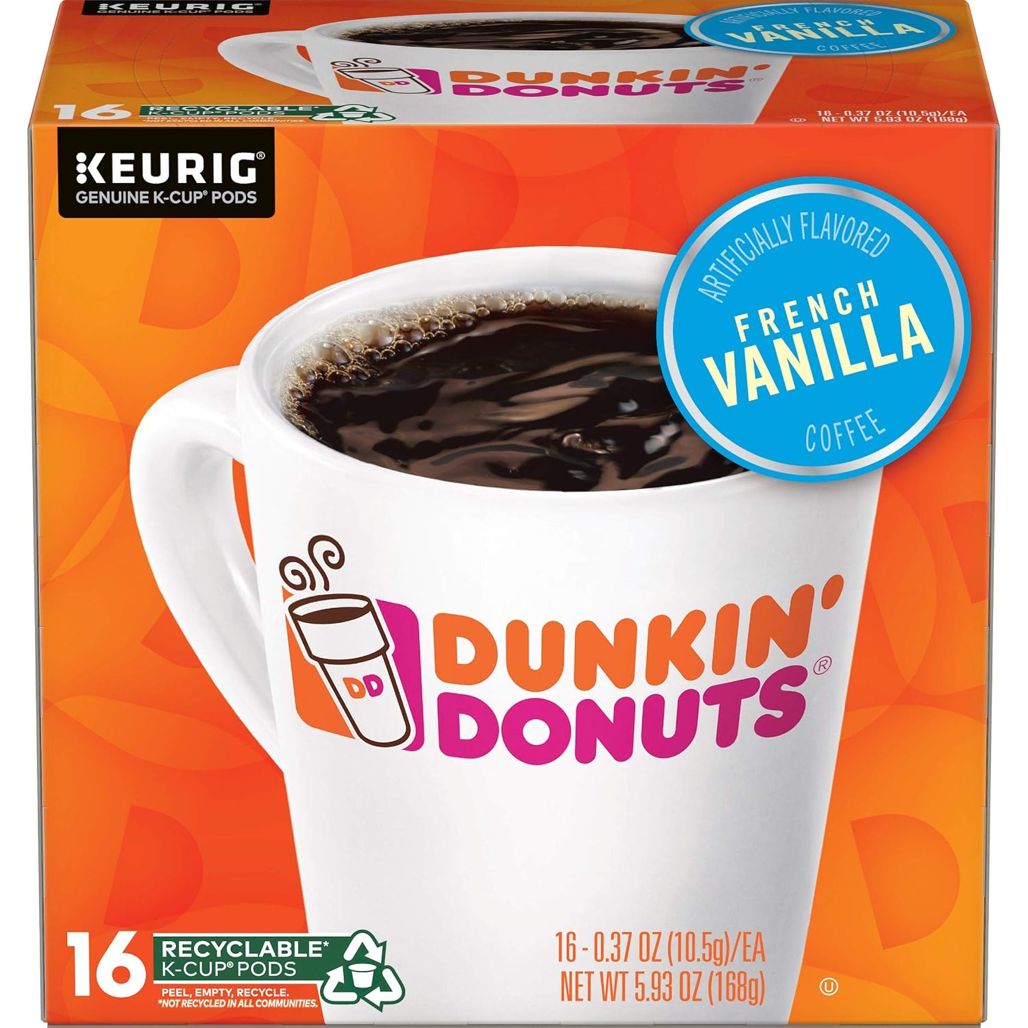 Dunkin' Donuts 2091512 Original Blend Coffee K-Cup Pods Medium Roast 44/Box (006933)