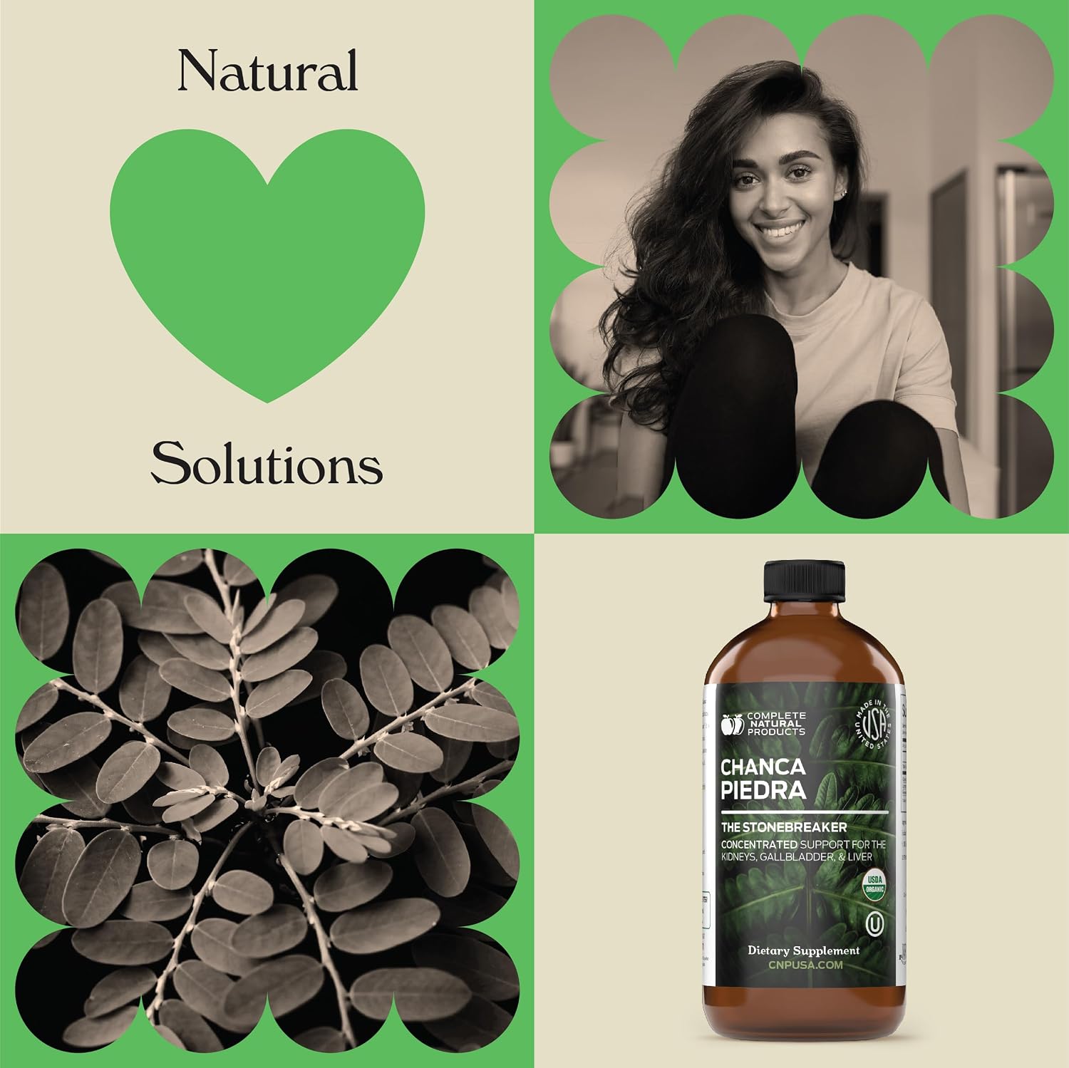 CNP | Chanca Piedra Organic Tincture 16oz - Stone Breaker, Kidney Support | Organic chanca piedra liquid extract for kidney cleanse support, stone breaker routines, alcohol free tincture made in USA