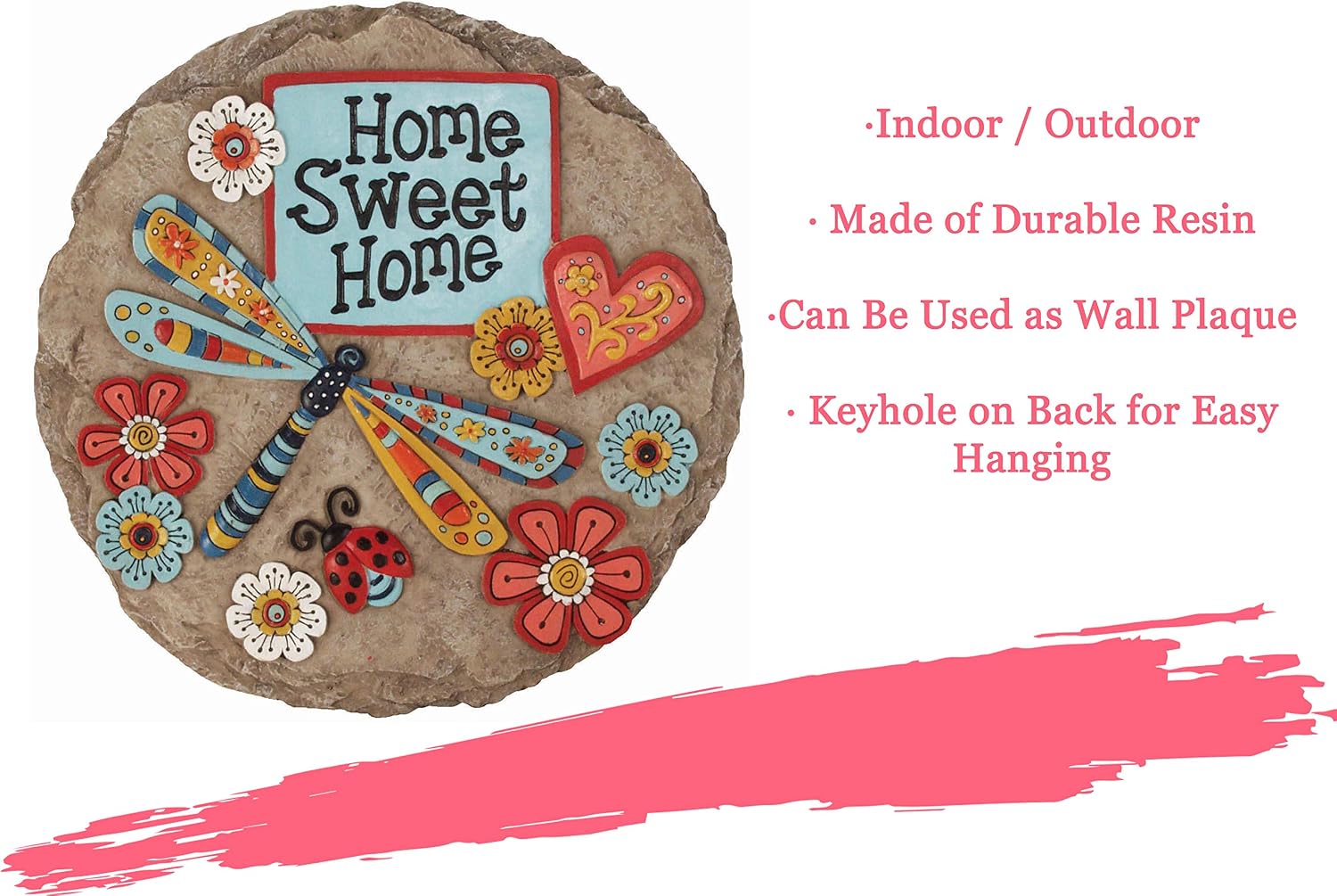 Spoontiques - Garden Décor - Nut House Stepping Stone - Decorative Stone for Garden