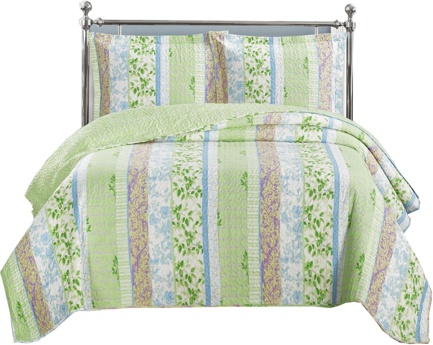 Royal Hotel Ayat Birds Oversized Coverlet Set Queen Size – Luxury Queen Quilt Bedspread, All Season Soft Filled Quilts