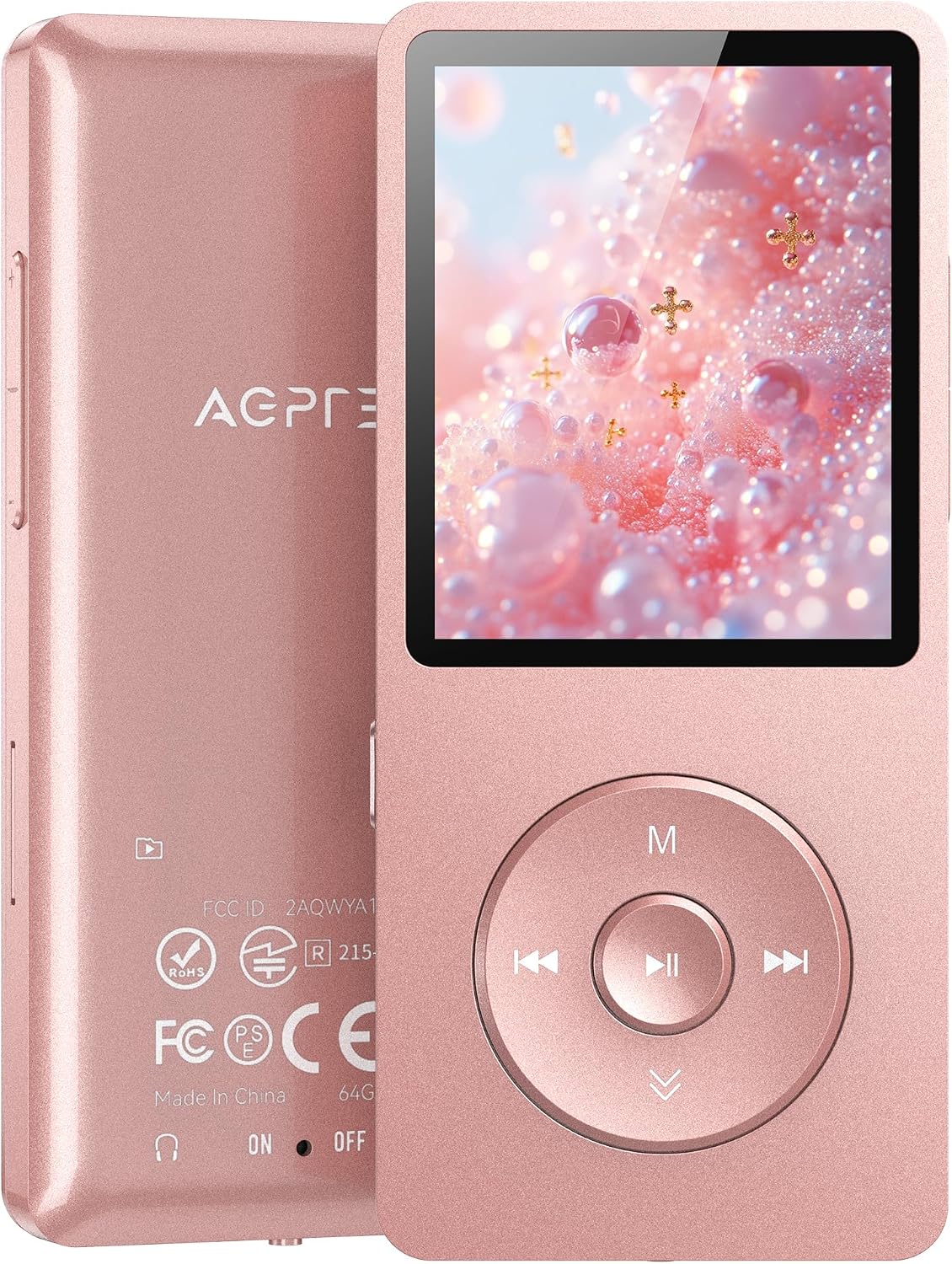 AGPTEK A02S 16GB MP3 Player, 65 Hours Playback Music Player, Dark Blue | Lossless Sound, Supports up to 128GB