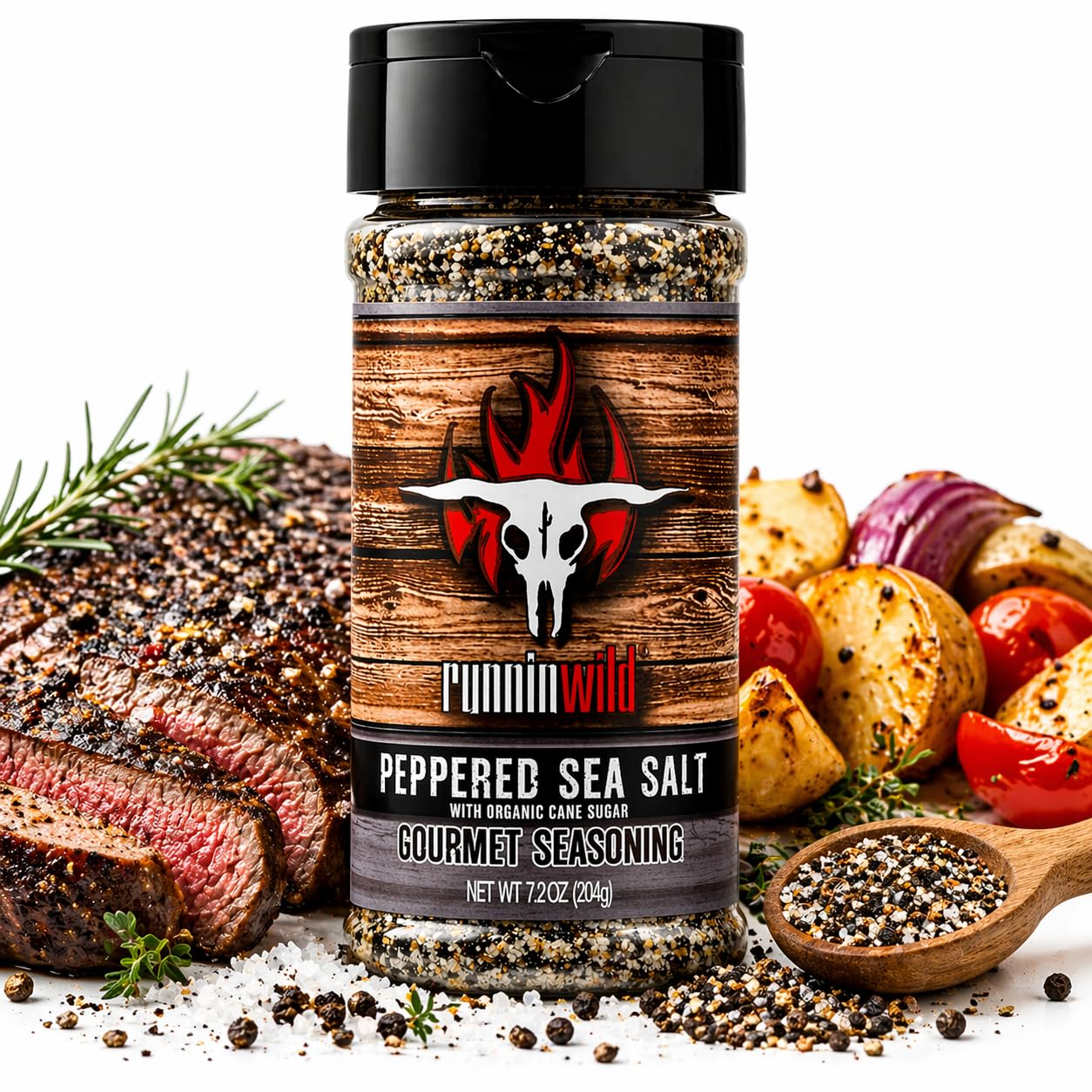 Gourmet Brisket Seasoning | Brisket Rub for Smoker or Grill | No Artificial Flavors | No MSG added | Runnin’ Wild Foods, 6.4 ounces