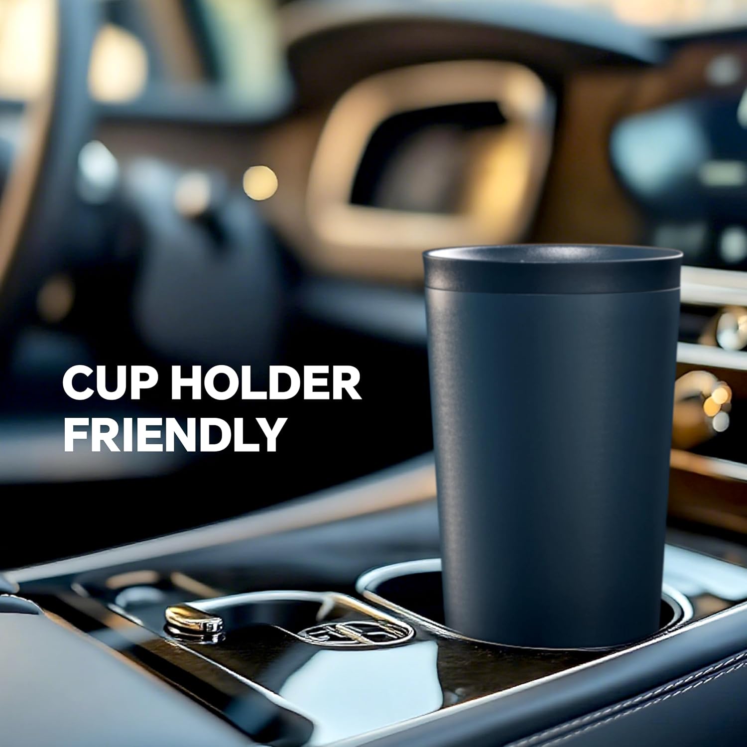 Ideus 20 oz Tumbler, Travel Coffee Mug with Splash Proof Sliding Lid, Double Wall Stainless Steel Vacuum Insulated Coffee Mug for Home and Office