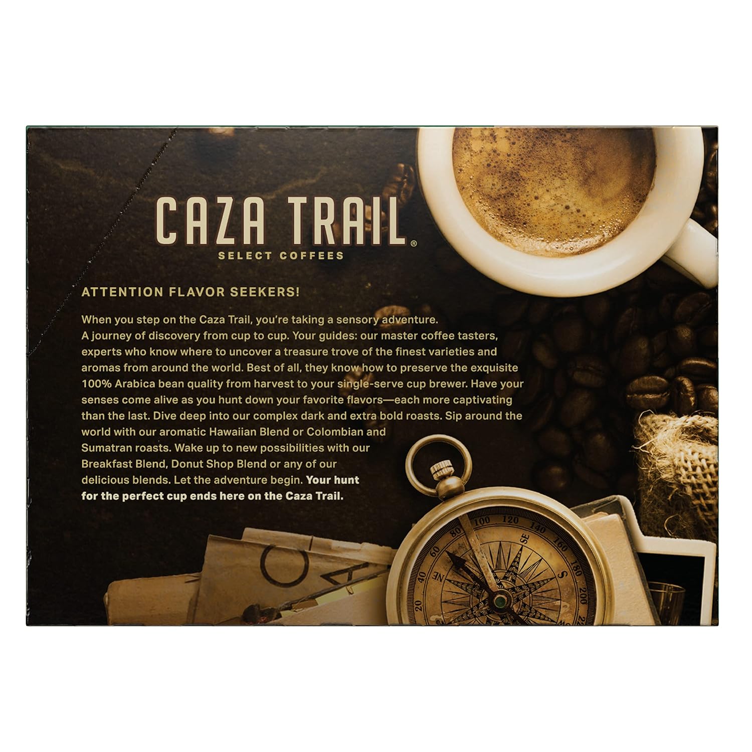 Caza Trail Coffee, Kona Blend, 100 Single Serve Cups