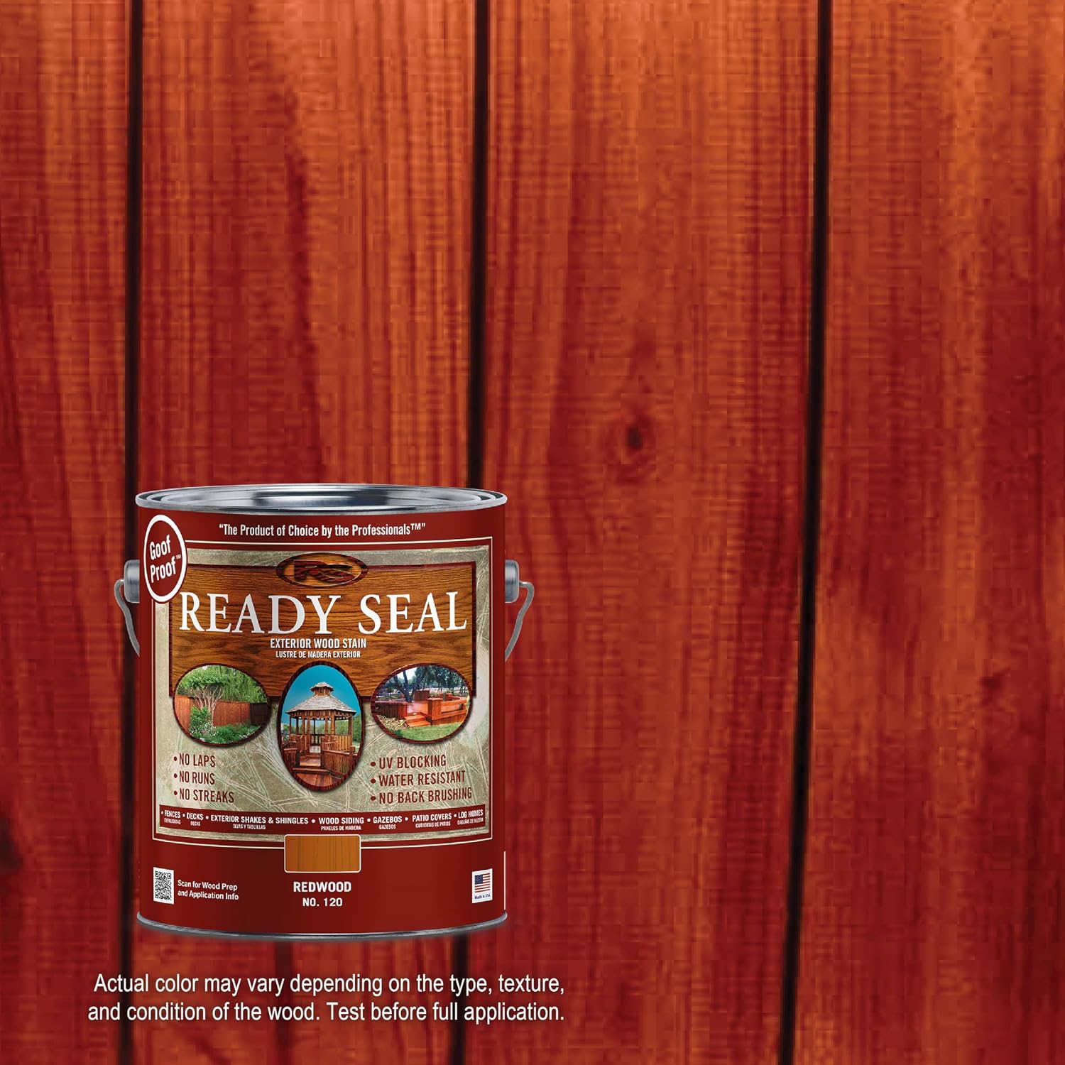 Ready Seal 7966104 5 gal Pail Exterior Wood Stain & Sealer, Light Oak