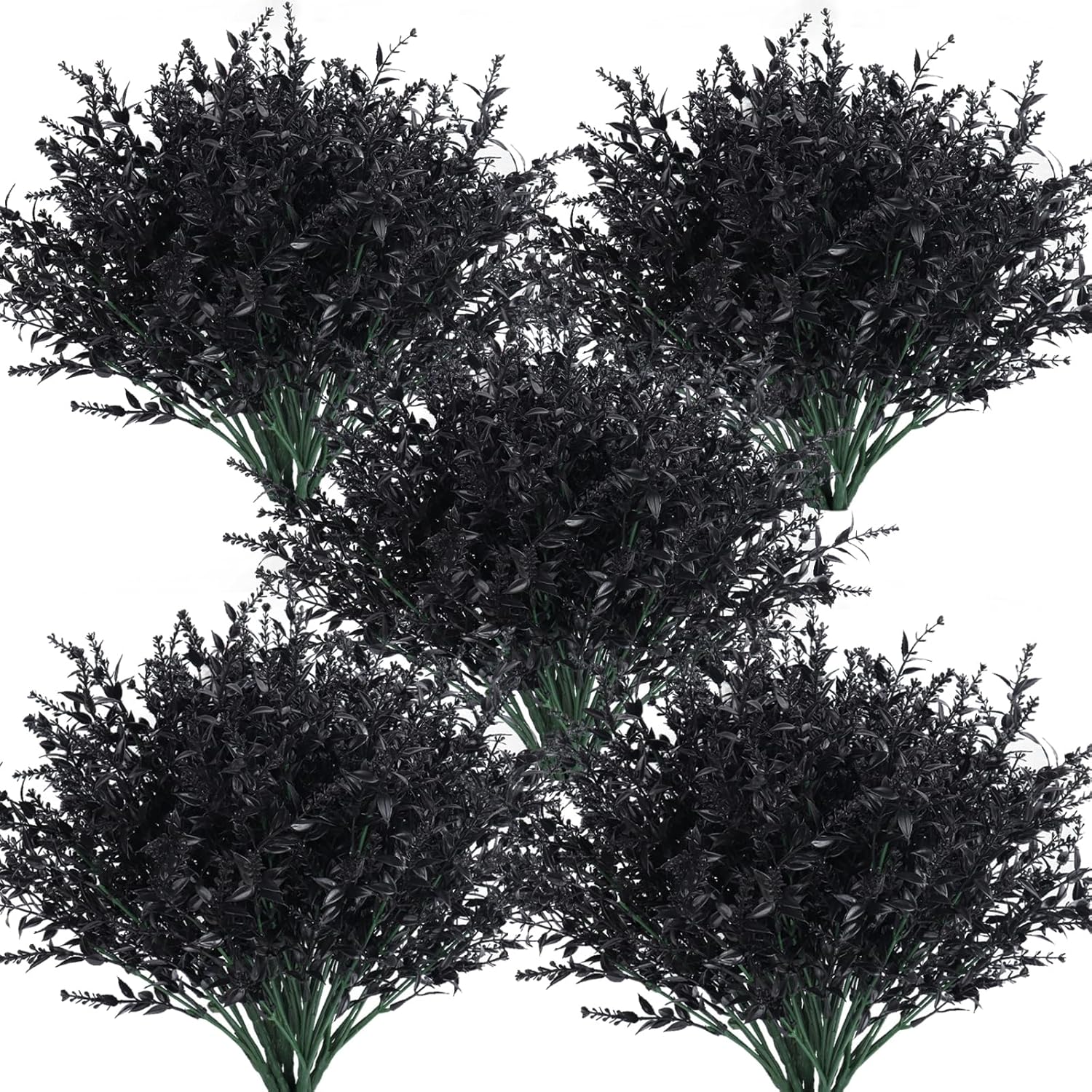 RECUTMS Artificial Greenery Lavender Fake Shrubs Flowers 8 Pcs UV Resistant
