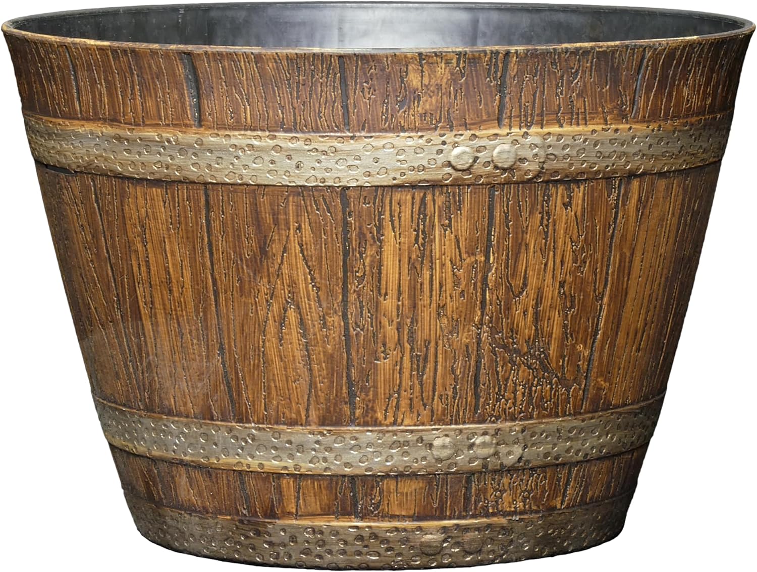 20.5" Jameson Whiskey Barrel with Drainage in Kentucky Walnut