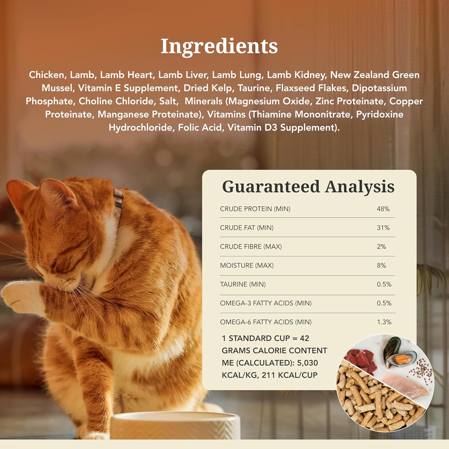 Feline Natural - High Protein Freeze Dried Dry Cat Food with 98% Meat