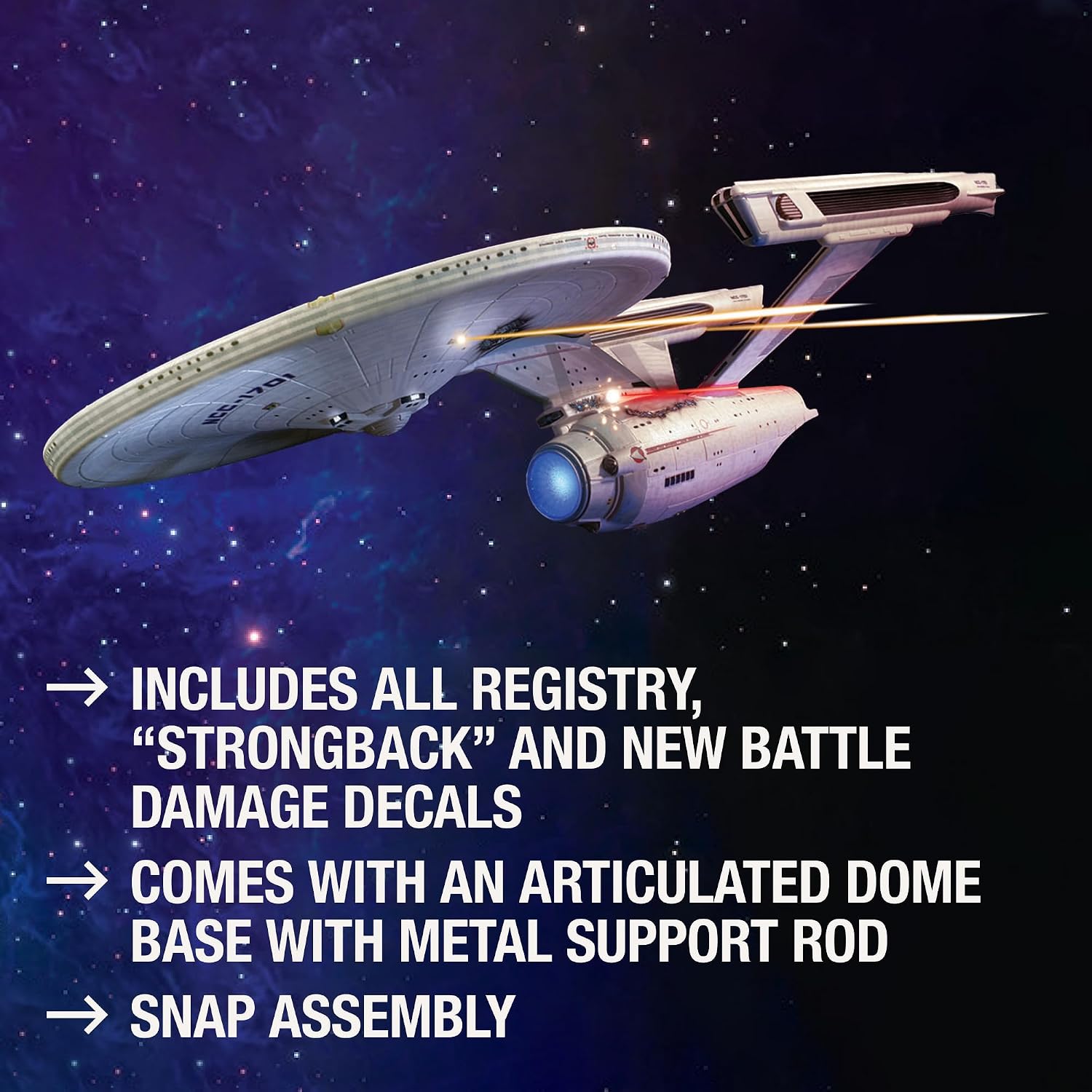 Polar Lights Star Trek U.S.S. Enterprise Refit Wrath of Khan Edition 2T 1:1000 Scale Model Kit