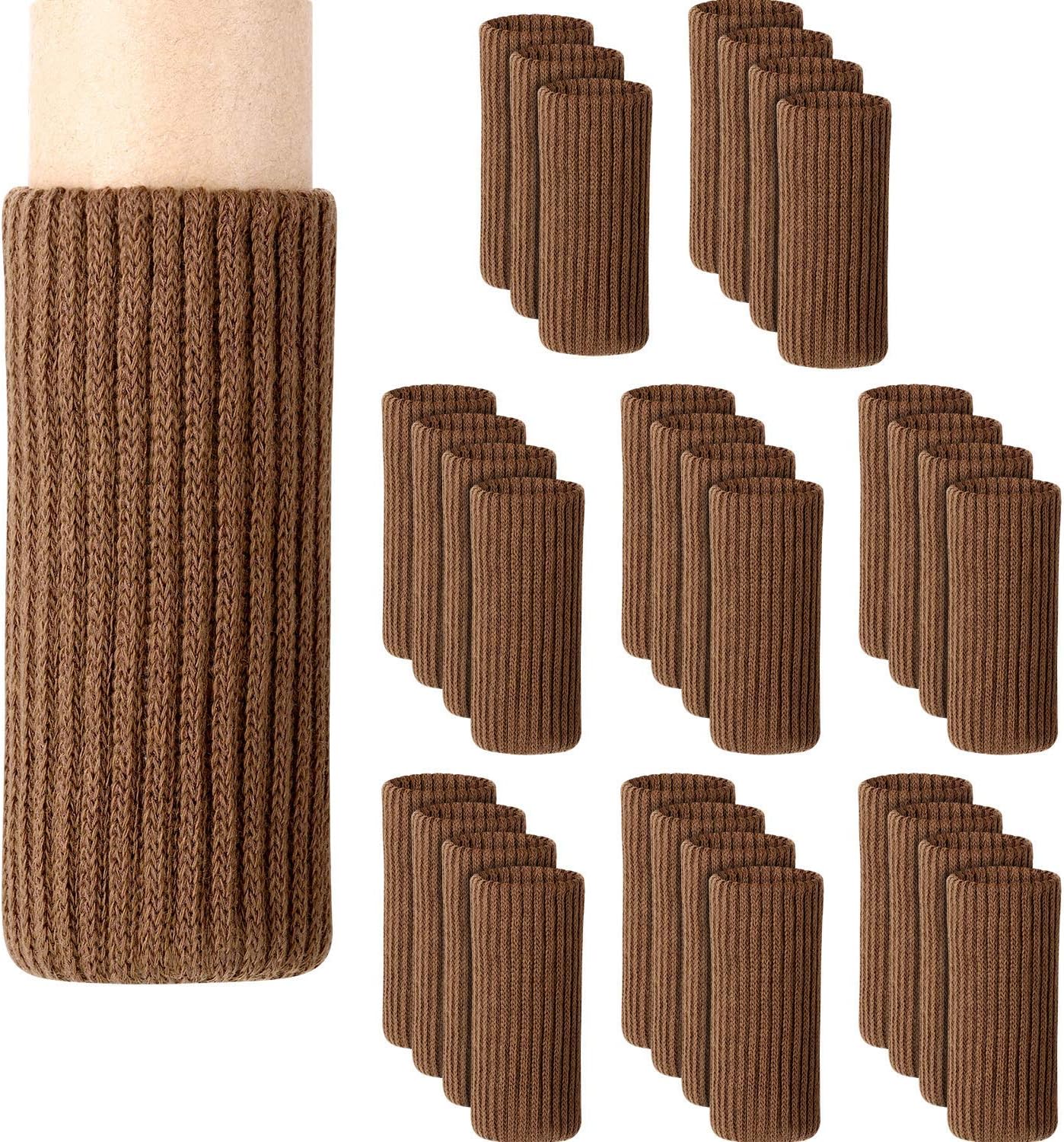 TEKEFT 20 pcs Knitting Wool Furniture Socks Chair Leg Socks Furniture Sliders That Protect Hardwood Floors from Scratches Socks Gifts