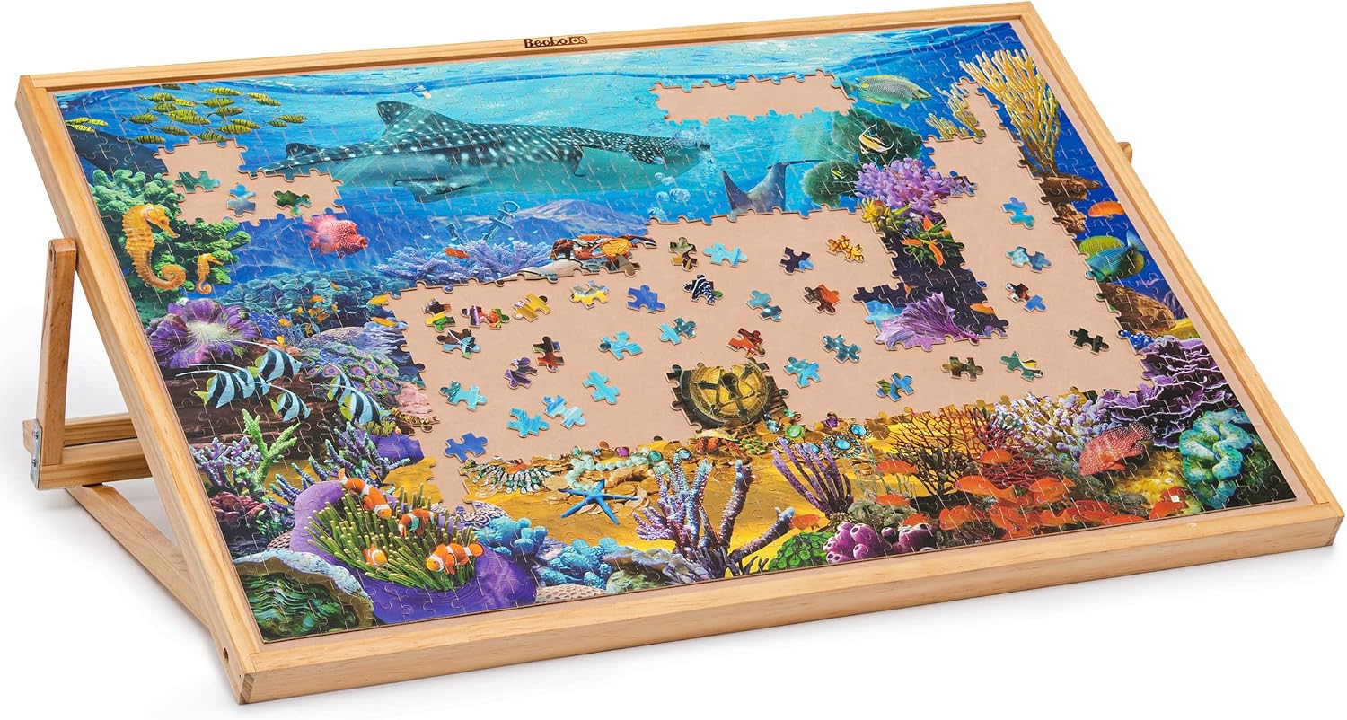 Becko US 1000 Piece Tilting Puzzle Board, Adjustable Puzzle Table