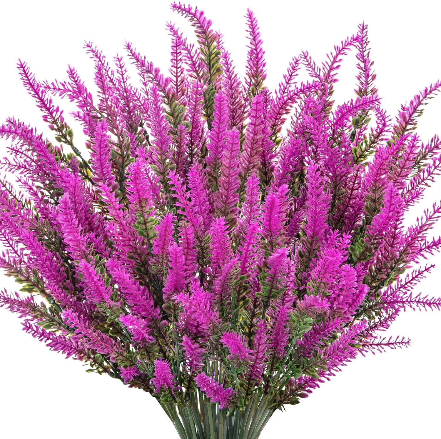 10 Bundles Fake Flowers Artificial Lavender Plants, Purple