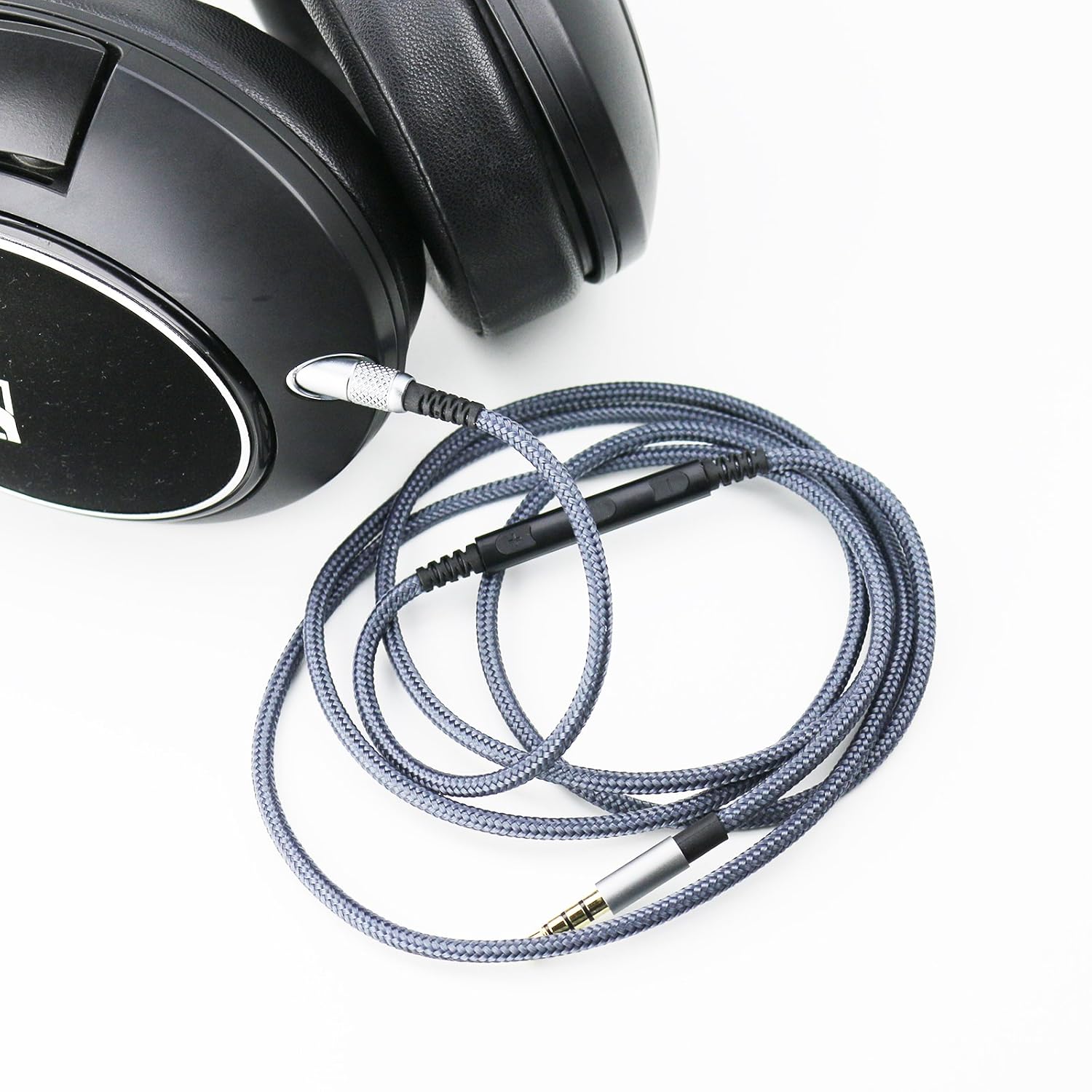 Fantasia Cable Compatible with Sennheiser HD598, HD598 SE, HD518, HD598Cs, HD599, HD569, HD579 Headphones, Remote Volume Mic for iPhone 4.3FT