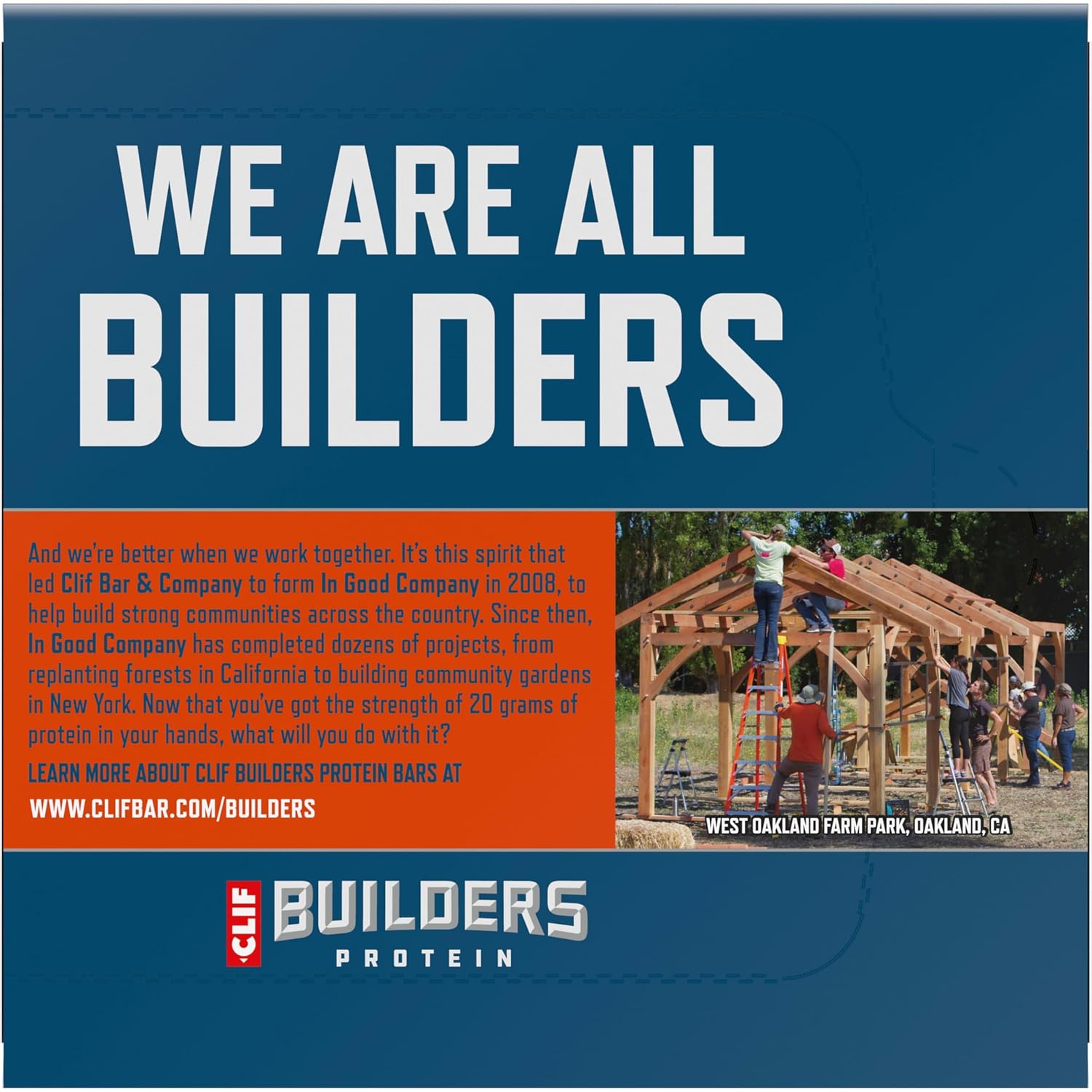 CLIF BUILDERS Protein Bars - Chocolate Flavor - 20g Plant Based Protein - Gluten Free - Non-GMO - Low Glycemic - No Artificial Sweeteners - 2.4 oz.