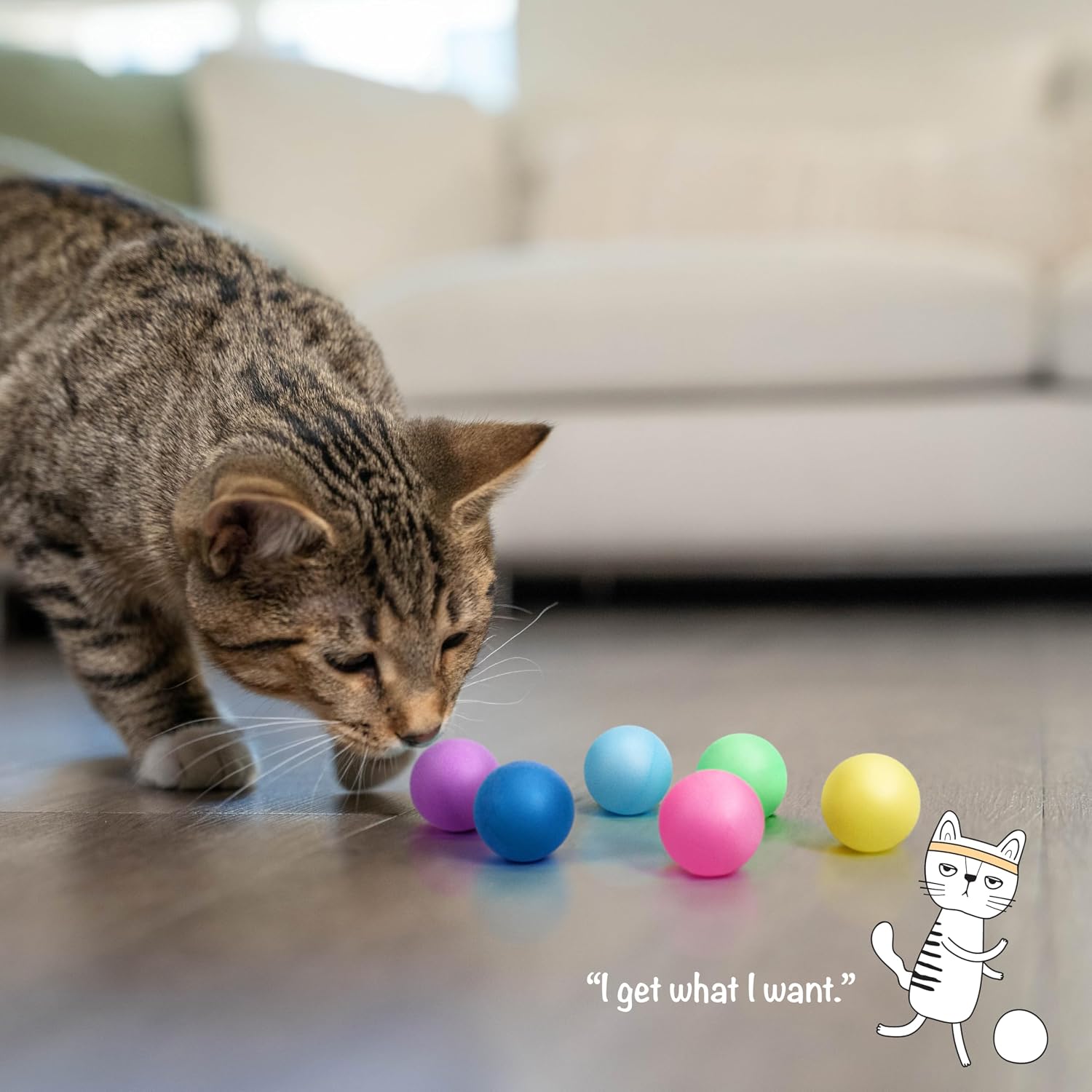 Catstages Tower of Tracks Cat Toy – 3-Level Track Tower with 6 Balls, Interactive Cat Toy for Indoor Enrichment