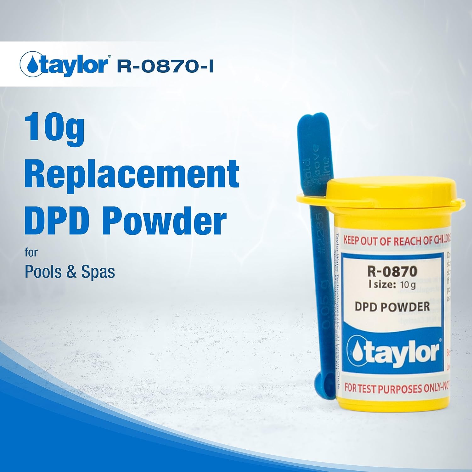 Taylor Technologies R-0870-I DPD Powder for Swimming Pool, 10gm, White