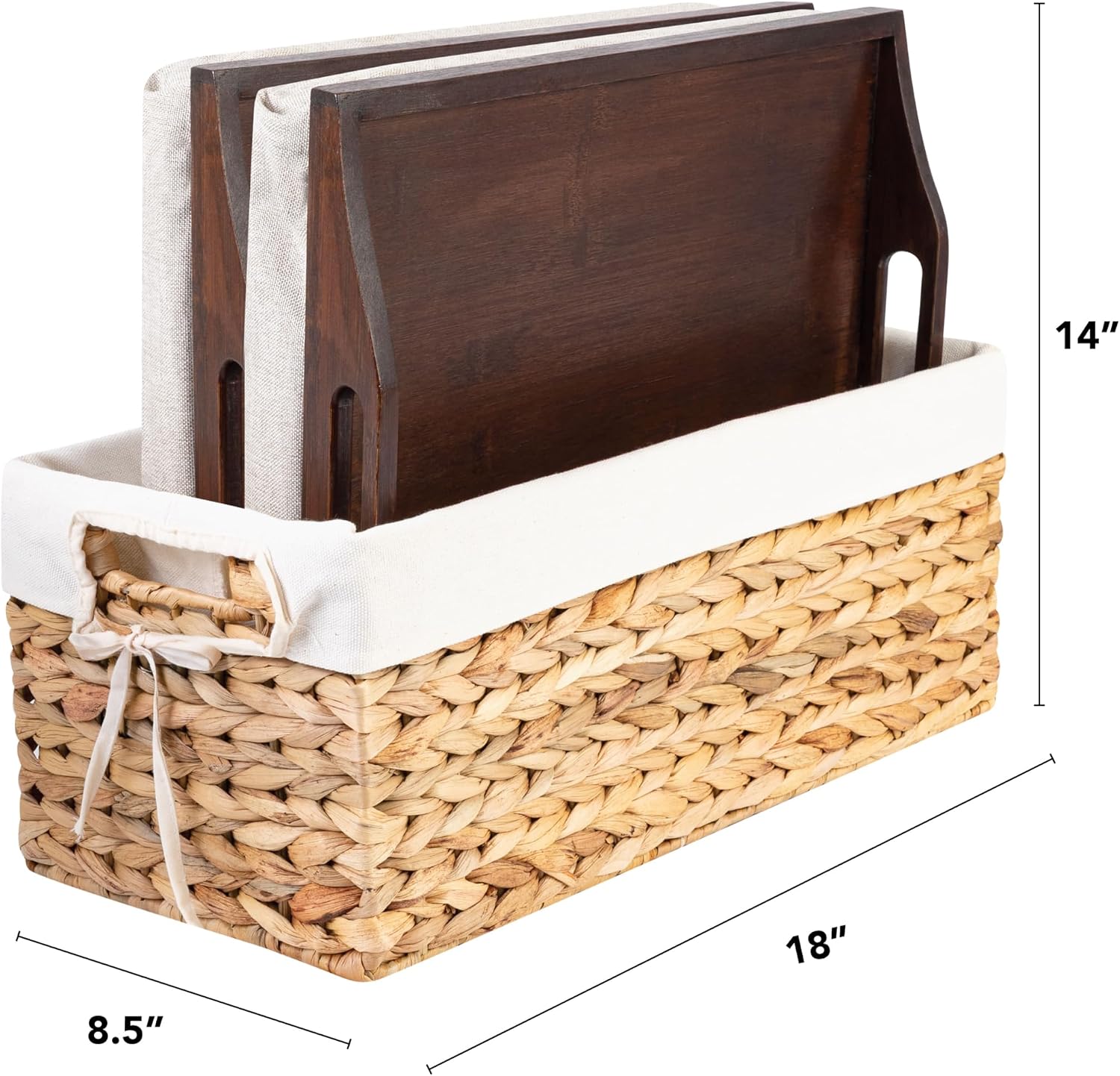 ROSSIE HOME Wood Lap Tray – Natural Acacia, Fits 15.6” Laptops
