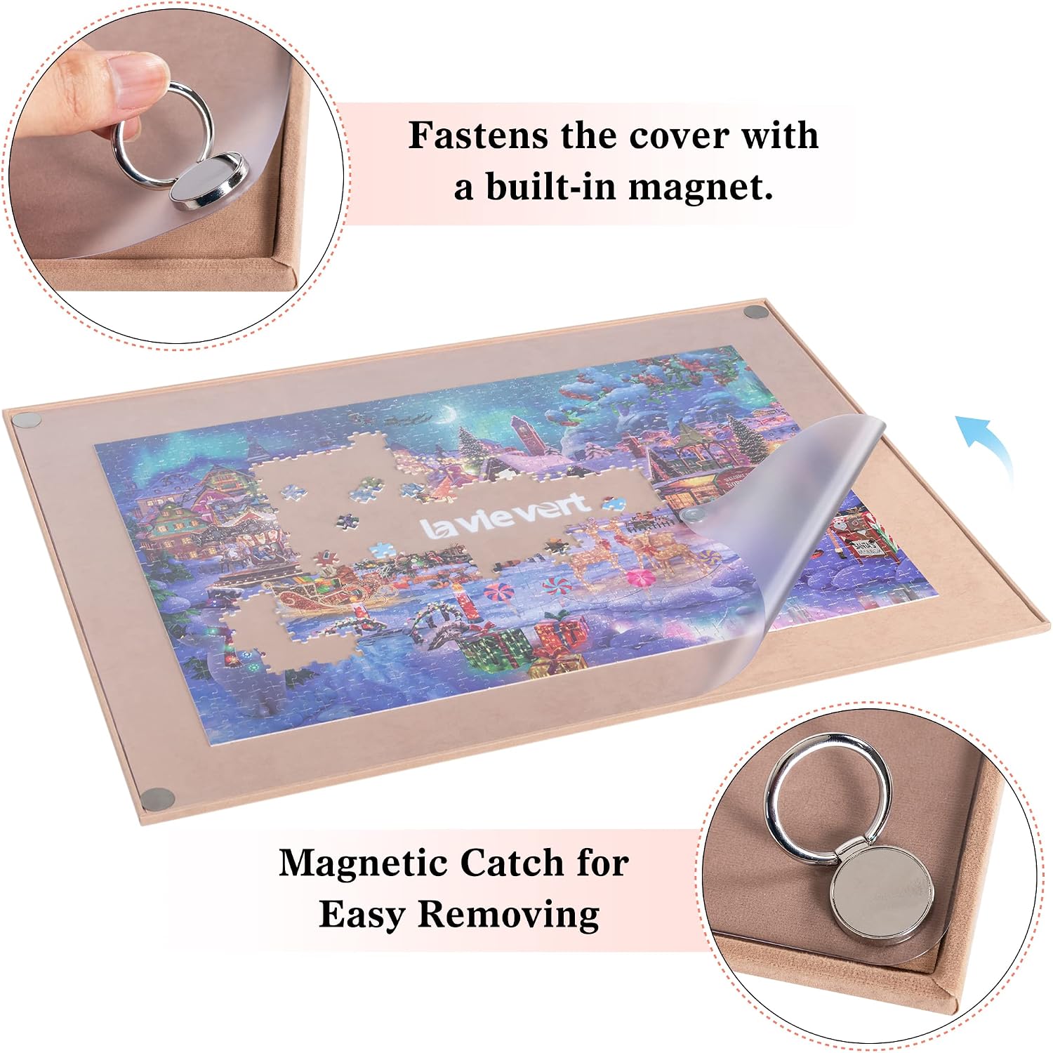 Lavievert 1000 Piece Puzzle Board, Lightweight & Portable Jigsaw Table
