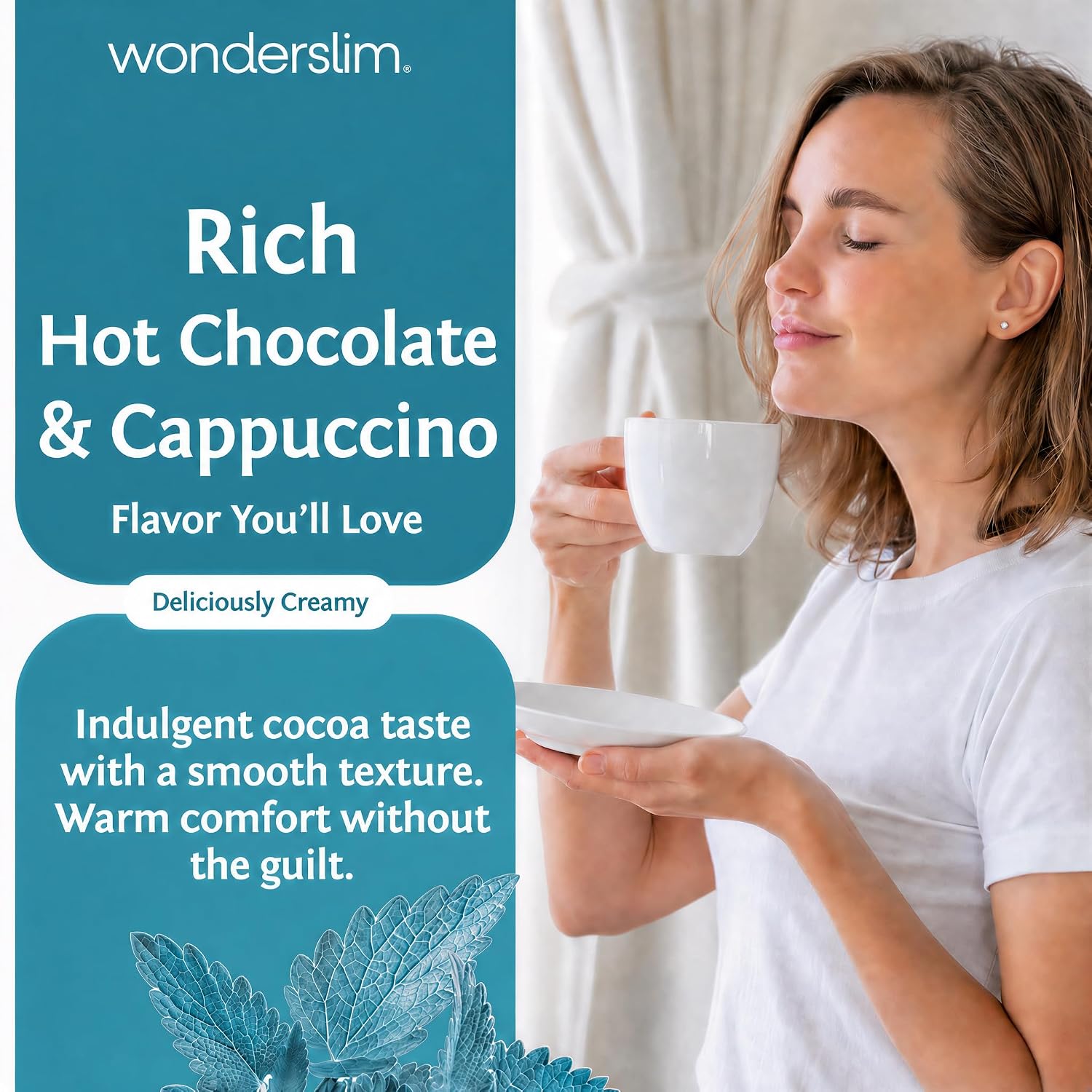 Wonderslim Protein Coffee Drink Mix with Casein Protein – 7 ct (Cappuccino) | With Collagen, 12g Protein, 70 Calories, Low Sugar, 3g Net Carbs, Keto Friendly, Gluten Free, GLP-1 Friendly Coffee Drink Mix